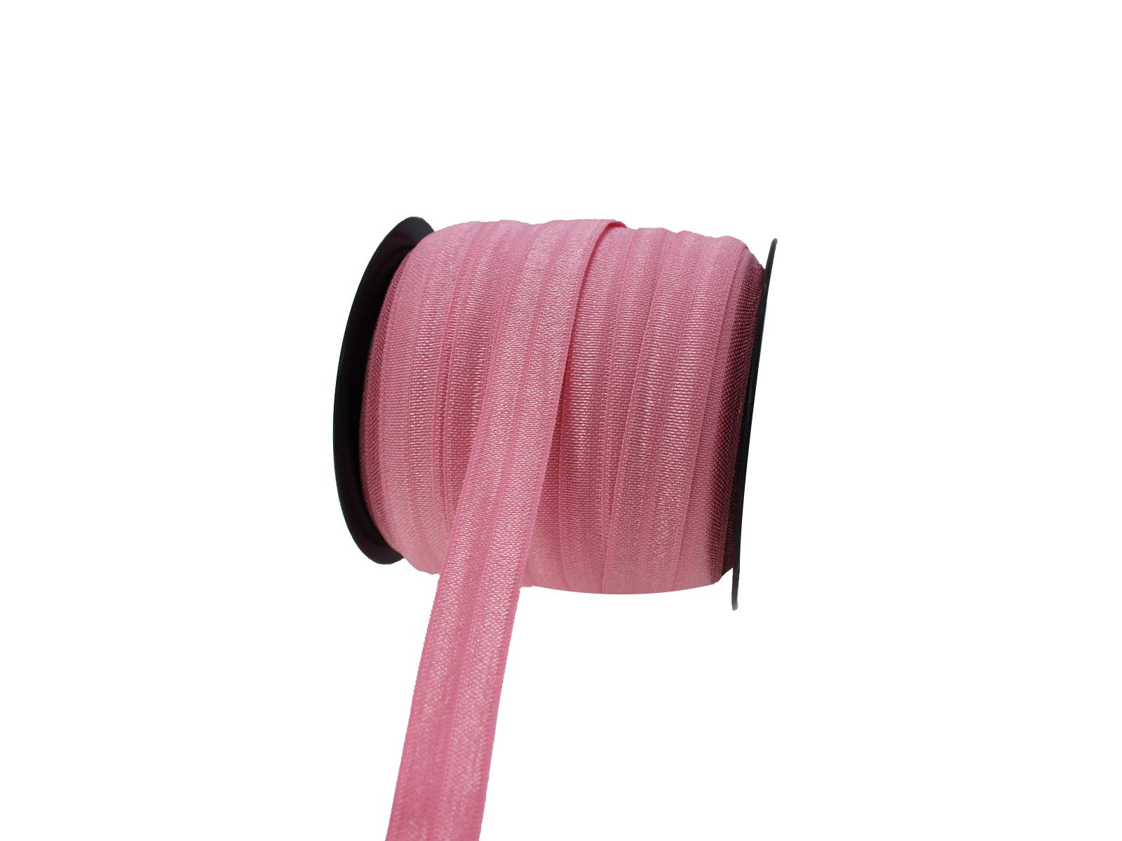 Deep Pink Fold Over Elastic 5/8 inch (15mm) - 40 Yards Sewing Elastic Bands for Headbands, Hair Ties, DIY Crafts & Clothing - Stretchy Ribbon Trim for Girls' Bows, Apparel & Sewing Projects - Perfect for DIY Fashion, Baby Clothes & Handmade Accessories