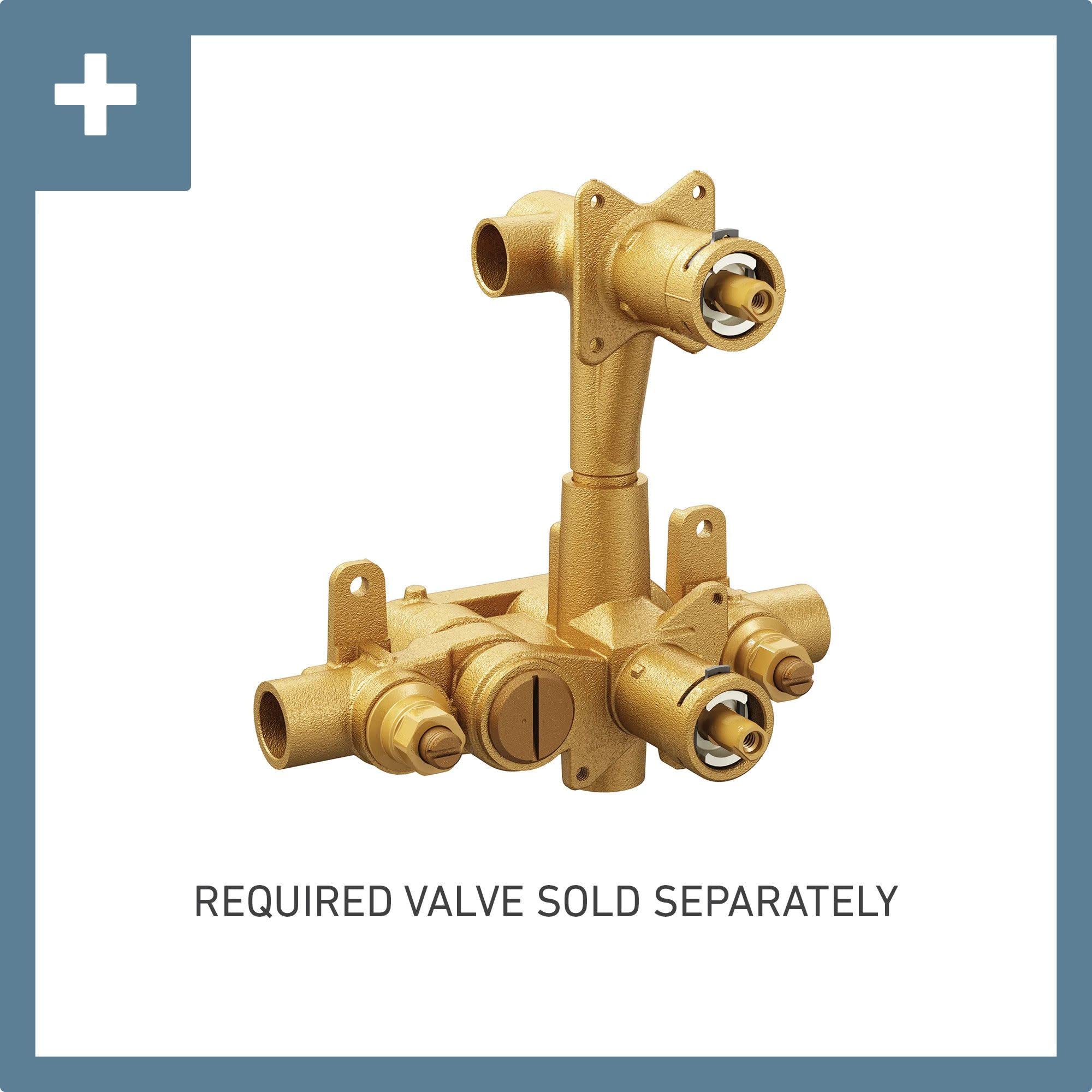 Moen T3290 Align Moentrol 3-Function Shower Diverter Trim Kit with Valve - Chrome Finish for Bathroom Remodel & Luxury Spa Experience
