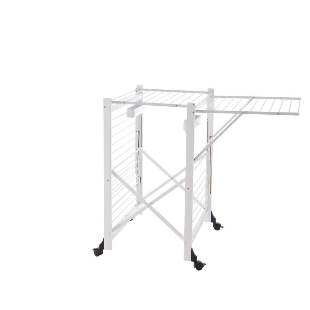 Gabbiano Foldable Clothes Airer Drying Rack - White | Space-Saving Laundry Drying Solution for Apartments, Dorms & Small Spaces