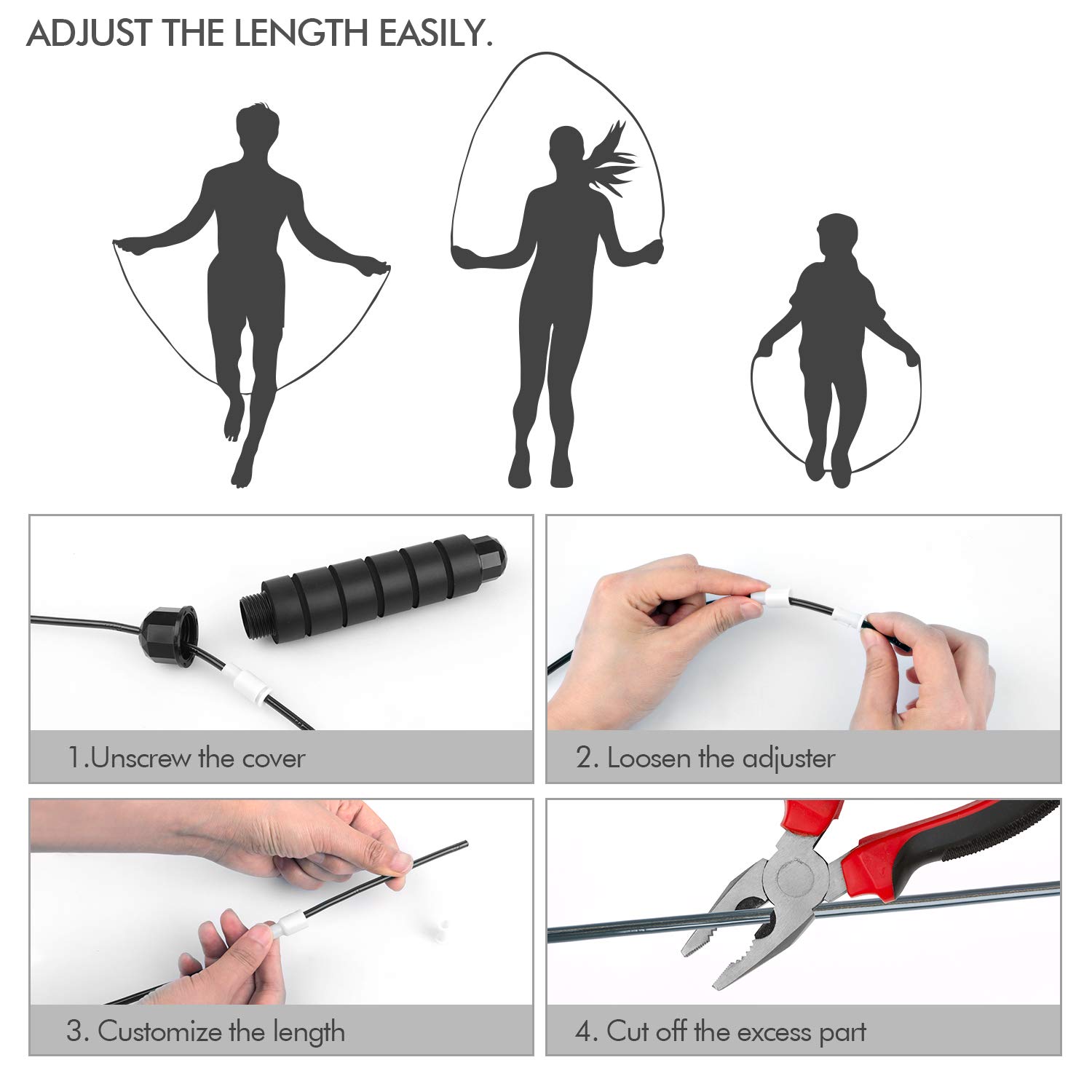Tangle-Free Rapid Speed Jump Rope with Ball Bearings - Adjustable Steel Jump Rope for Women, Men & Kids - Foam Handles for Fitness, Home Workouts & Weight Loss - Perfect for Cardio, CrossFit & Indoor Exercise