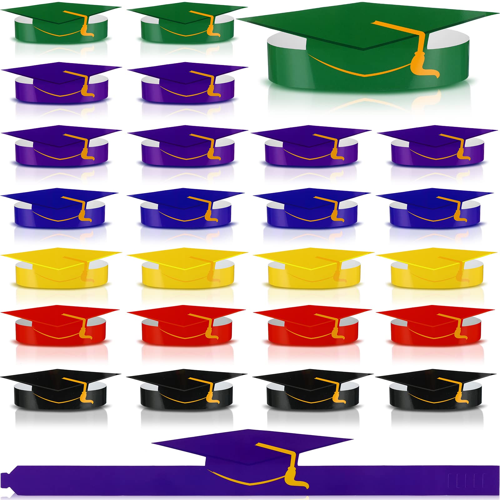 Zonon 36 Pcs Adjustable Graduation Paper Crowns & Headbands - Bulk Graduation Cap Decorations for Students, Teachers & Party Celebrations - Perfect for Graduation Ceremonies, Photo Booths & School Events