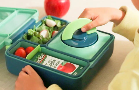 OmieBox V2 Insulated Bento Lunch Box for Kids - Meadow Floral Design | Leak-Proof, Microwave Safe, Eco-Friendly Food Container for School, Work & Picnics