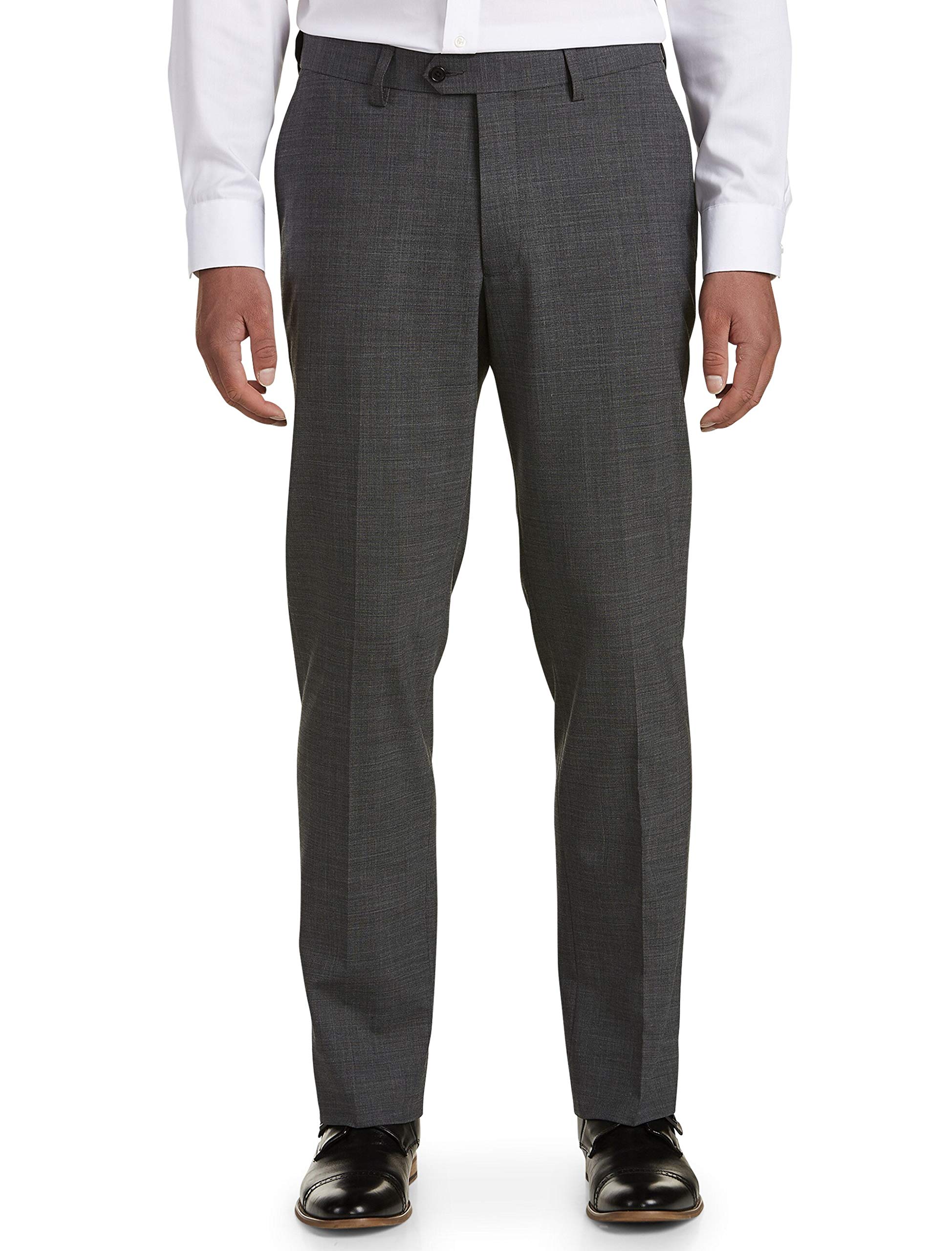 DXL Synrgy Big and Tall Performance Stretch Suit Pants for Men - Comfortable Office & Formal Wear - Grey - Perfect for Business Meetings, Weddings & Professional Events