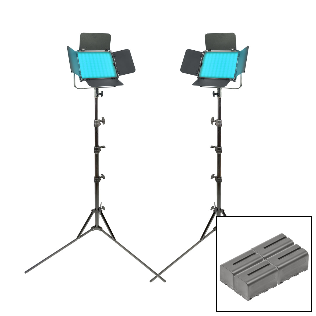 LECO500RGB MKII 36W RGB LED Light Panel Twin Kit - Professional Studio Lighting for Photography, Videography & Live Streaming - Perfect for YouTube, TikTok & Content Creation