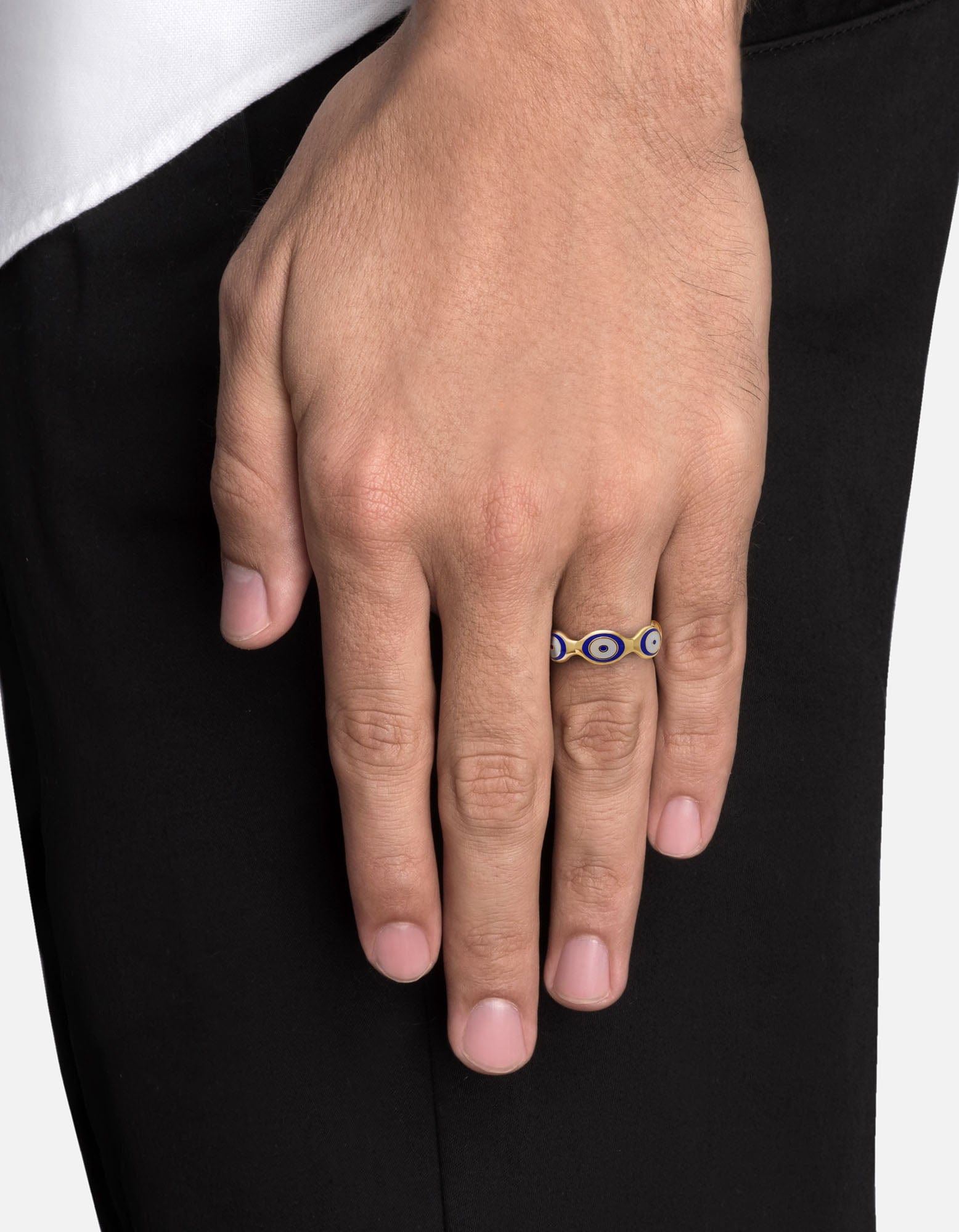 Blue Eye Ring for Women - 18K Gold Vermeil Protection Jewelry - Perfect for Everyday Wear, Gifts & Spiritual Healing