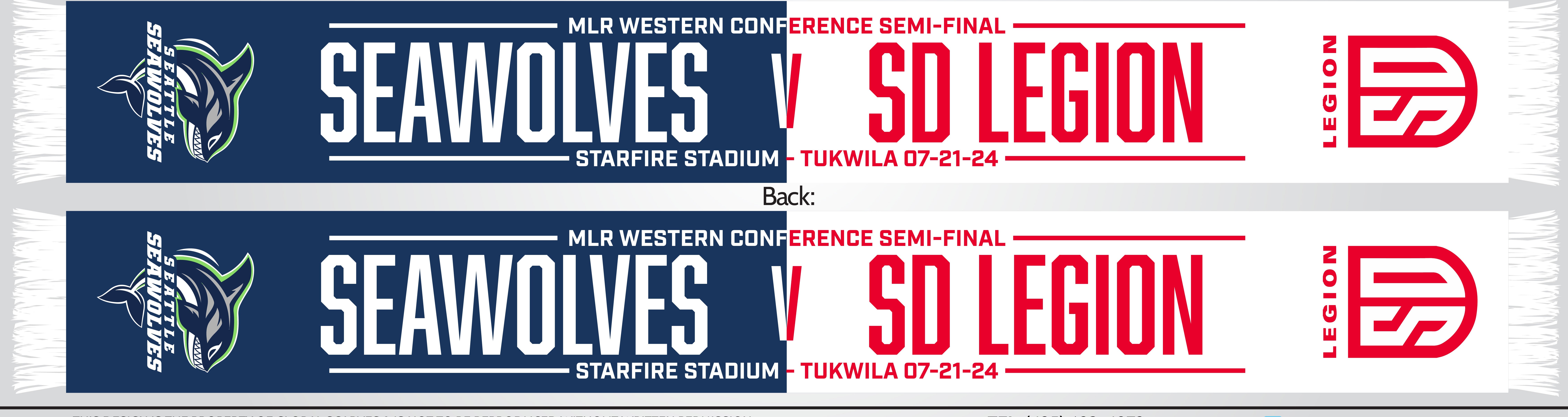 2024 Seawolves Western Conference Semi-Final Commemorative Scarf - Premium Soccer Fan Gift for Supporters & Collectors - Perfect for Game Day, Tailgating, and Home Decor