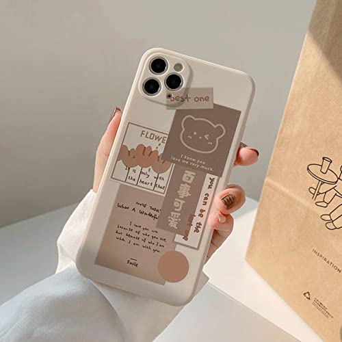 Cute Brown Bear Cartoon iPhone 13 Pro Max Case - Slim Soft Flexible TPU Protective Cover for Women & Girls | Shockproof Scratch-Resistant Phone Cover | Perfect Gift for Kids, Teens & Bear Lovers (Compatible with iPhone 13 Pro Max) - Great for School, Work & Everyday Use