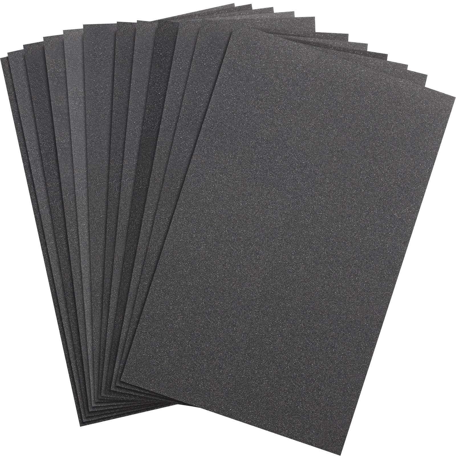 Multi-Grit Sandpaper 400-1500 for Wood & Metal - 12 Wet/Dry Sheets
