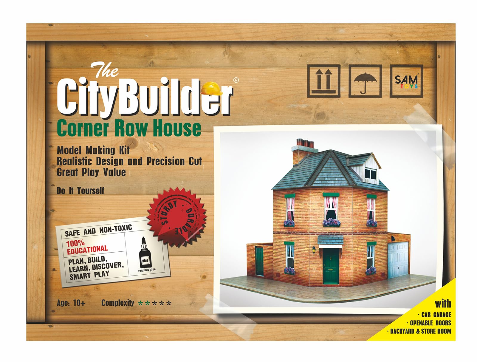 O Scale Model Railroad Building Kit - DIY Corner Row House Cardboard Kit for Train Layouts & Dioramas | Perfect for Model Train Enthusiasts & Hobbyists