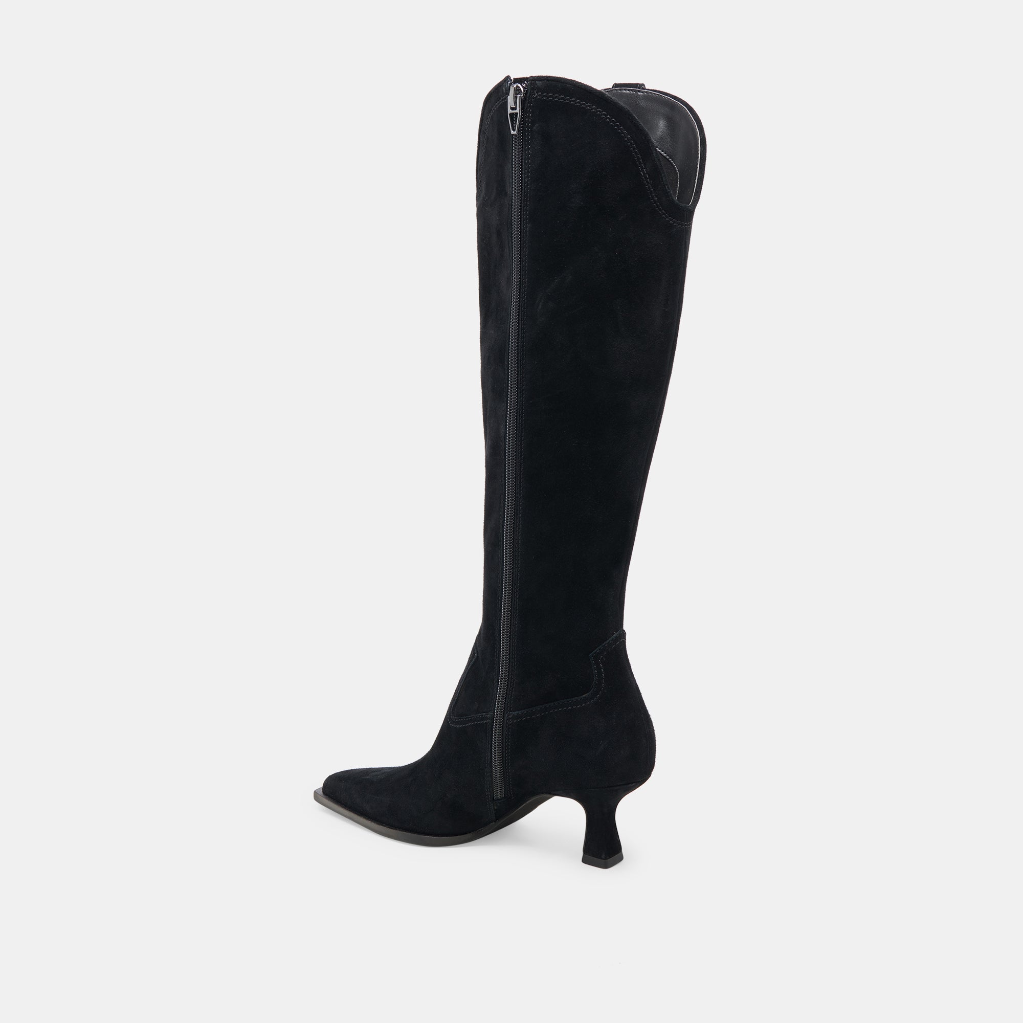 Ariana Wide Calf Boots for Women - Onyx Suede Ankle Boots for Comfort & Style | Perfect for Work, Casual Outfits & Winter Wear