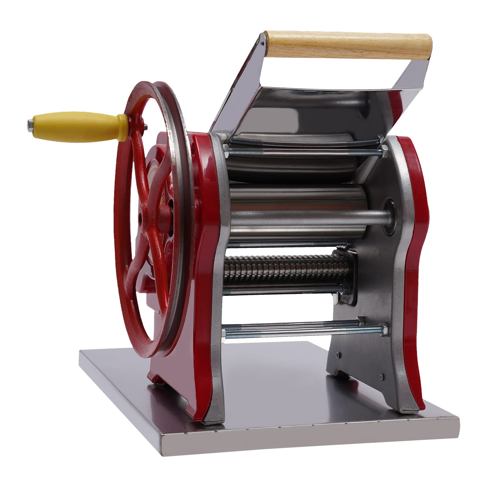 Stainless Steel Manual Pasta Maker Machine - Adjustable 0.5-5mm Thickness for Homemade Spaghetti, Fettuccini & Lasagna | Perfect for Italian Cooking, Family Meals & Restaurant Use