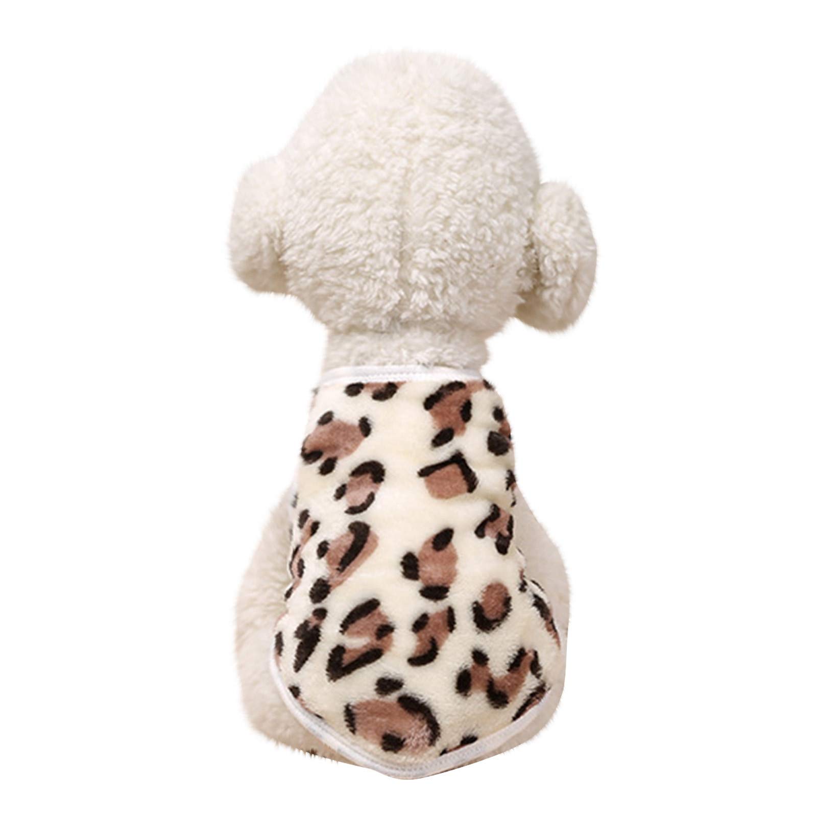 Leopard Print Winter & Autumn Dog Clothes for Chihuahua Puppies - Pink & Brown XL Pet Apparel for Small Dogs | Perfect for Cold Weather Outings & Indoor Comfort