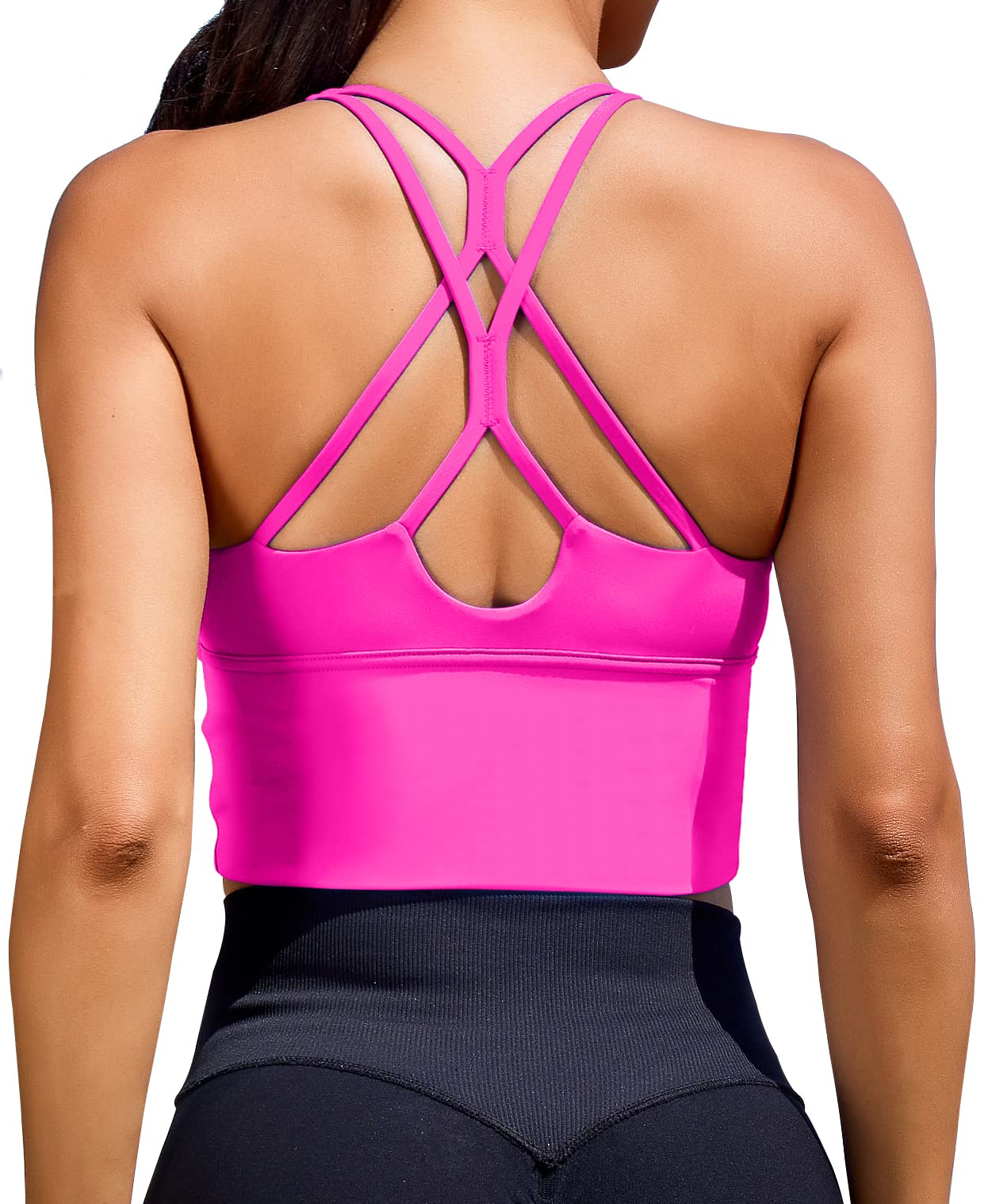 Women's Longline Sports Bras - High Support Fitness Crop Tops & Workout Tank Tops for Yoga, Running, Gym | Breathable Camisole for Active Women | Perfect for HIIT, CrossFit & Daily Wear