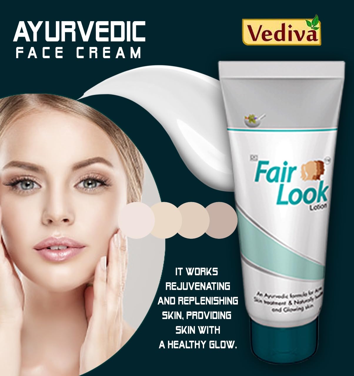 Fair Look Fairness Lotion - Skin Brightening & Even Tone Moisturizer for Glowing Complexion | Daily Use for Face & Body | Perfect for Dry & Dull Skin Care Routine