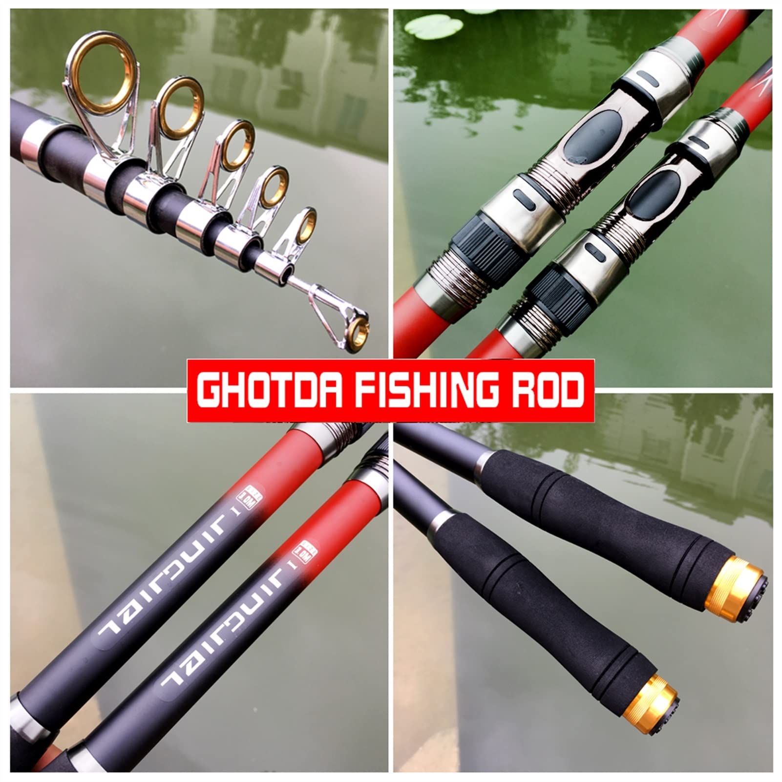 TOMYEUS Ultralight Carbon Fiber Telescopic Fishing Rod - 2.1m Super Hard Spinning Rod for Travel & Sea Fishing | Perfect Gift for Anglers | Ideal for Backpacking, Shore Fishing & Boat Trips