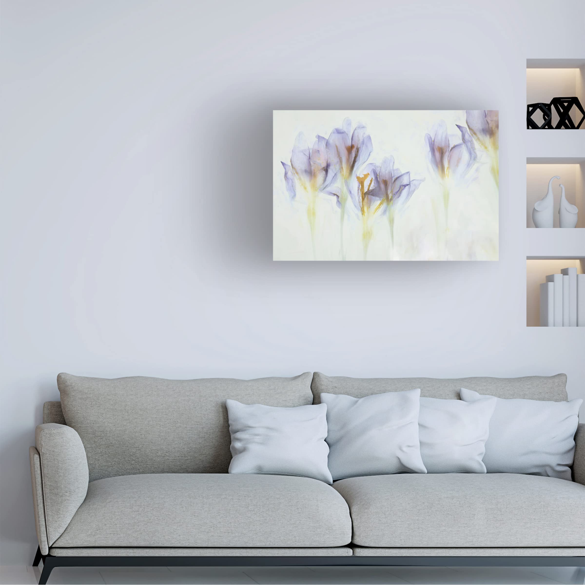 Trademark Fine Art 'Spring' Canvas Wall Art by Nel Talen - Vibrant Floral Painting for Living Room, Bedroom & Office Decor