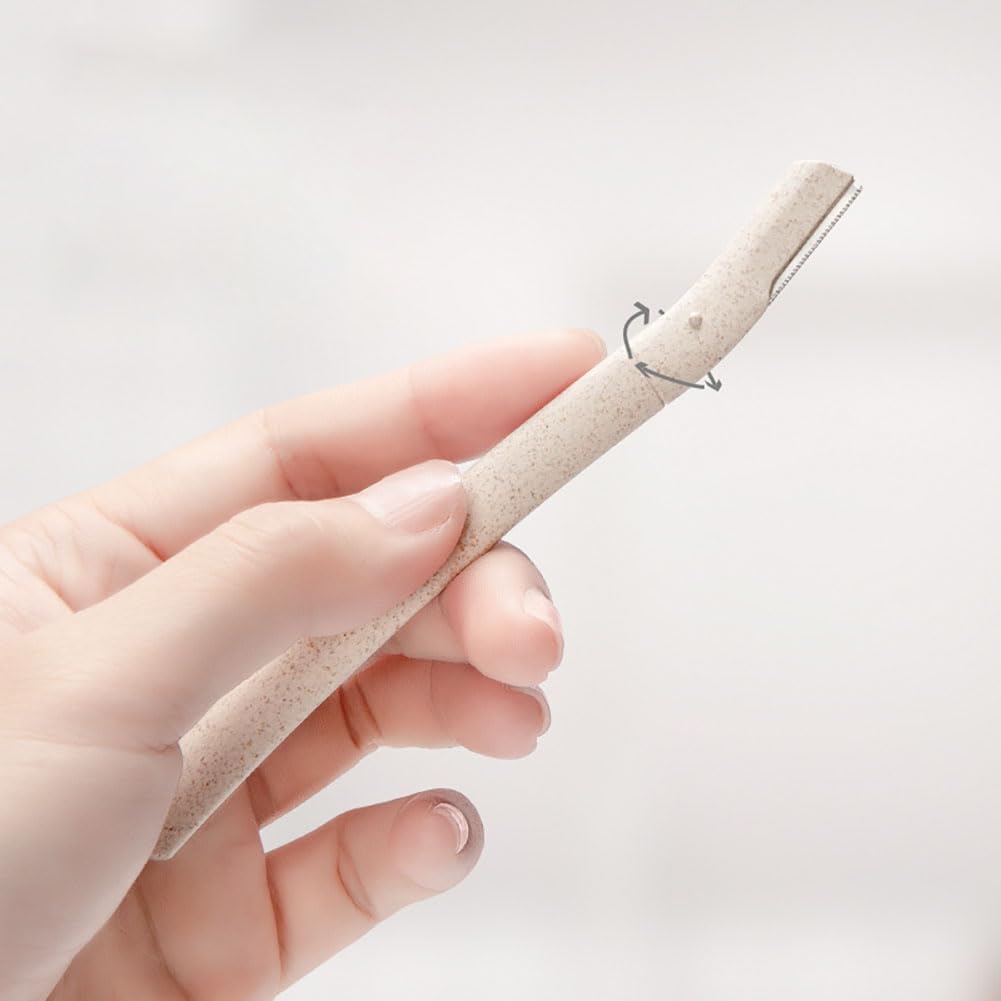 12 Pcs Eyebrow Razors - Facial Hair & Peach Fuzz Remover for Women & Men - Precision Dermaplaning Razor with Cover - Perfect for Eyebrow Shaping, Face Hair Removal & At-Home Skincare Routine