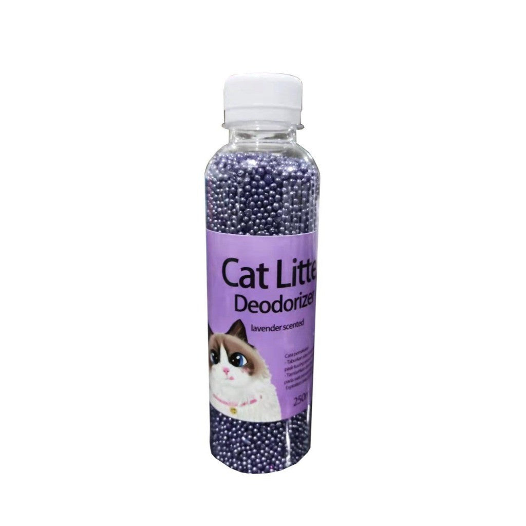 Premium Cat Litter Deodorizer Beads 250g/300g - Activated Charcoal with Coffee, Jasmine, Apple & Lavender Scents | Eliminates Odors | Long-Lasting Freshness for Litter Boxes & Pet Areas