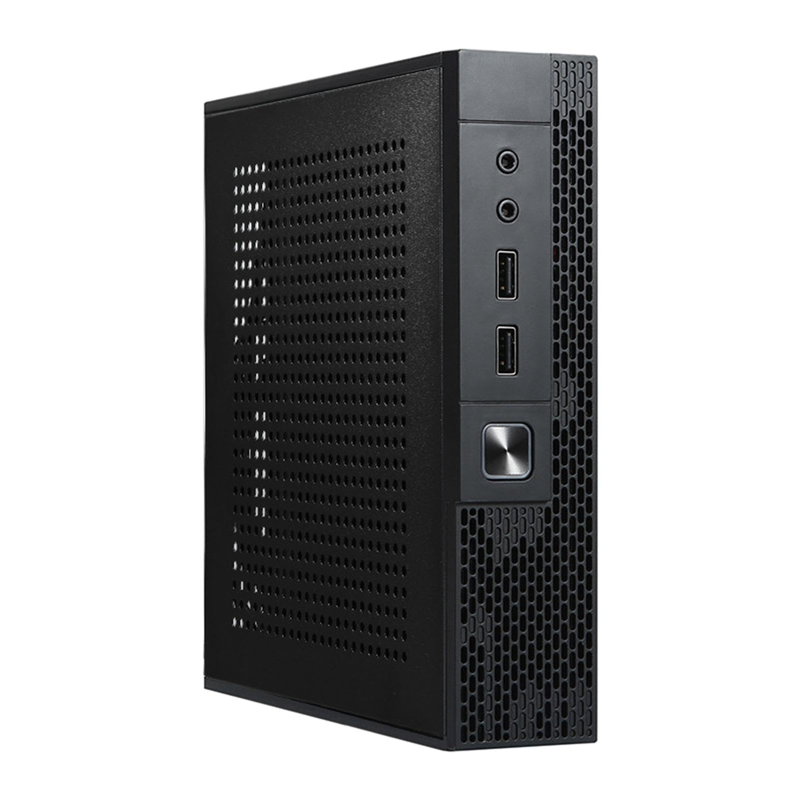 Rackmount Server Chassis - Mini ITX Computer Case with Metal Ventilation Holes for Office & Home Server Setup | Compact PC Enclosure for Networking & Data Storage