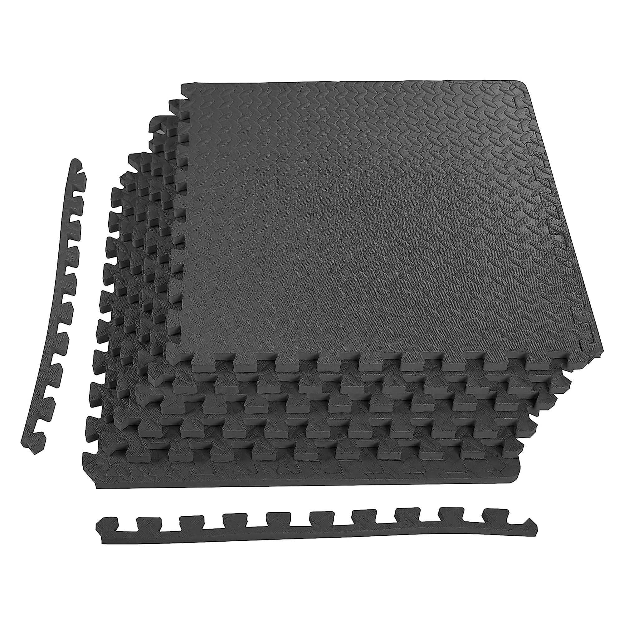 BalanceFrom EVA Foam Interlocking Puzzle Exercise Mat - Non-Slip Gym Flooring for MMA, Yoga, Home Workouts - Available in Multiple Sizes & Colors - Perfect for Home Gyms, Playrooms & Fitness Studios