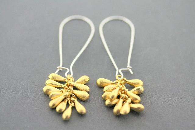 22K Gold Plated Multi Drop Earrings for Women - Elegant Silver Dangle Earrings for Party, Wedding & Everyday Wear