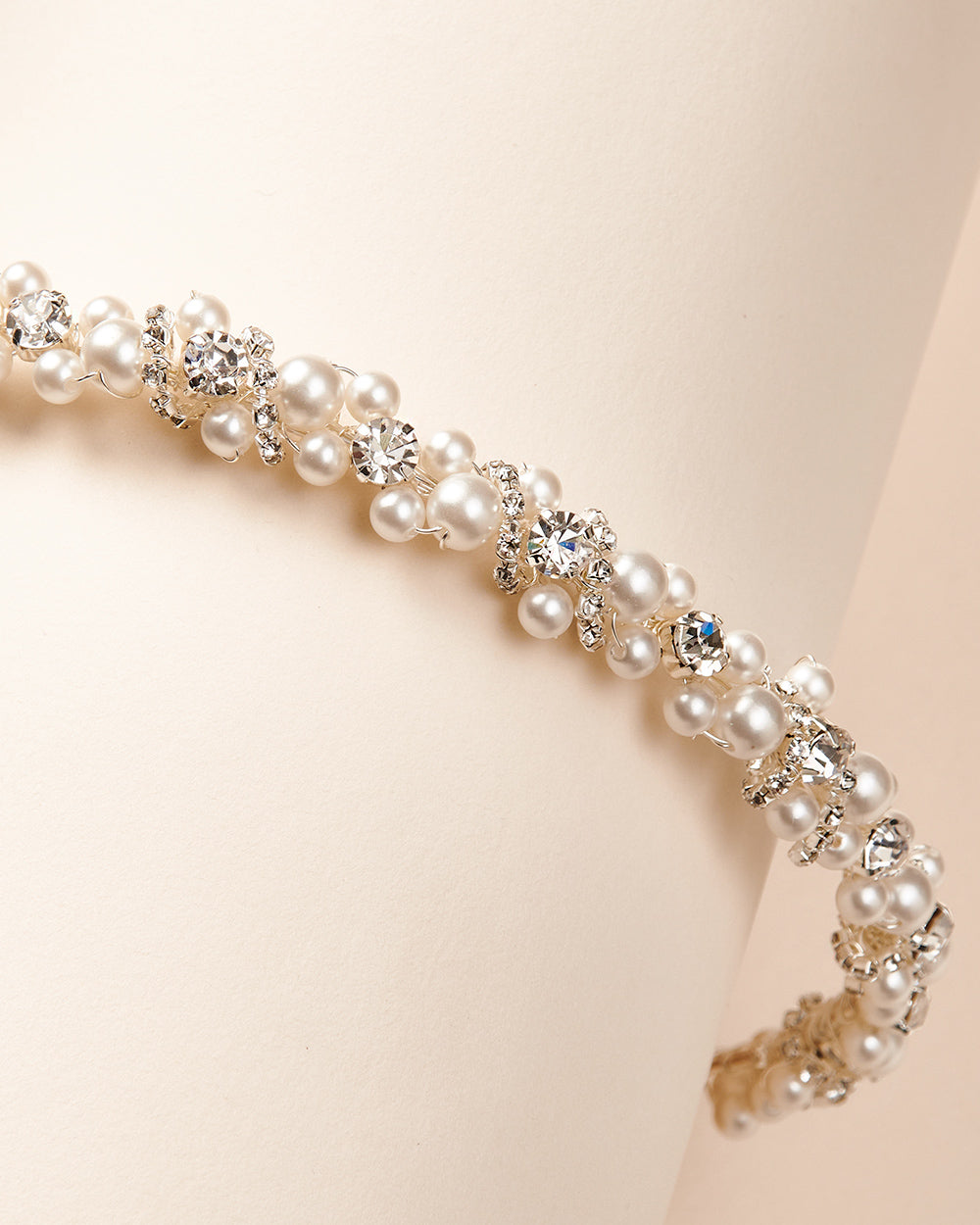 Hailey Pearl Headband for Women - Elegant Crystal Hair Accessory for Weddings, Parties & Special Occasions