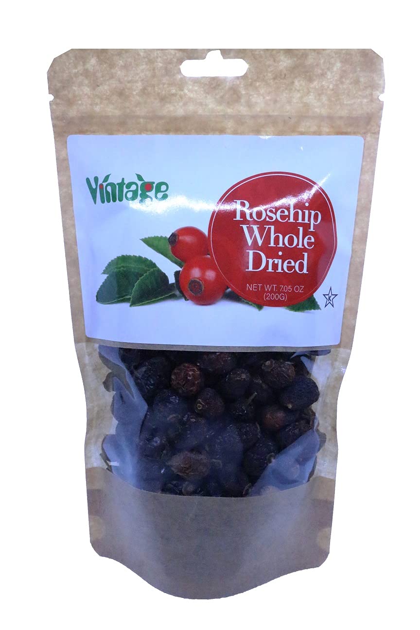 Premium Organic Vintage Dried Whole Rosehip Herbal Tea - 200g | Antioxidant Rich, Caffeine-Free | Perfect for Relaxation, Detox & Immune Support