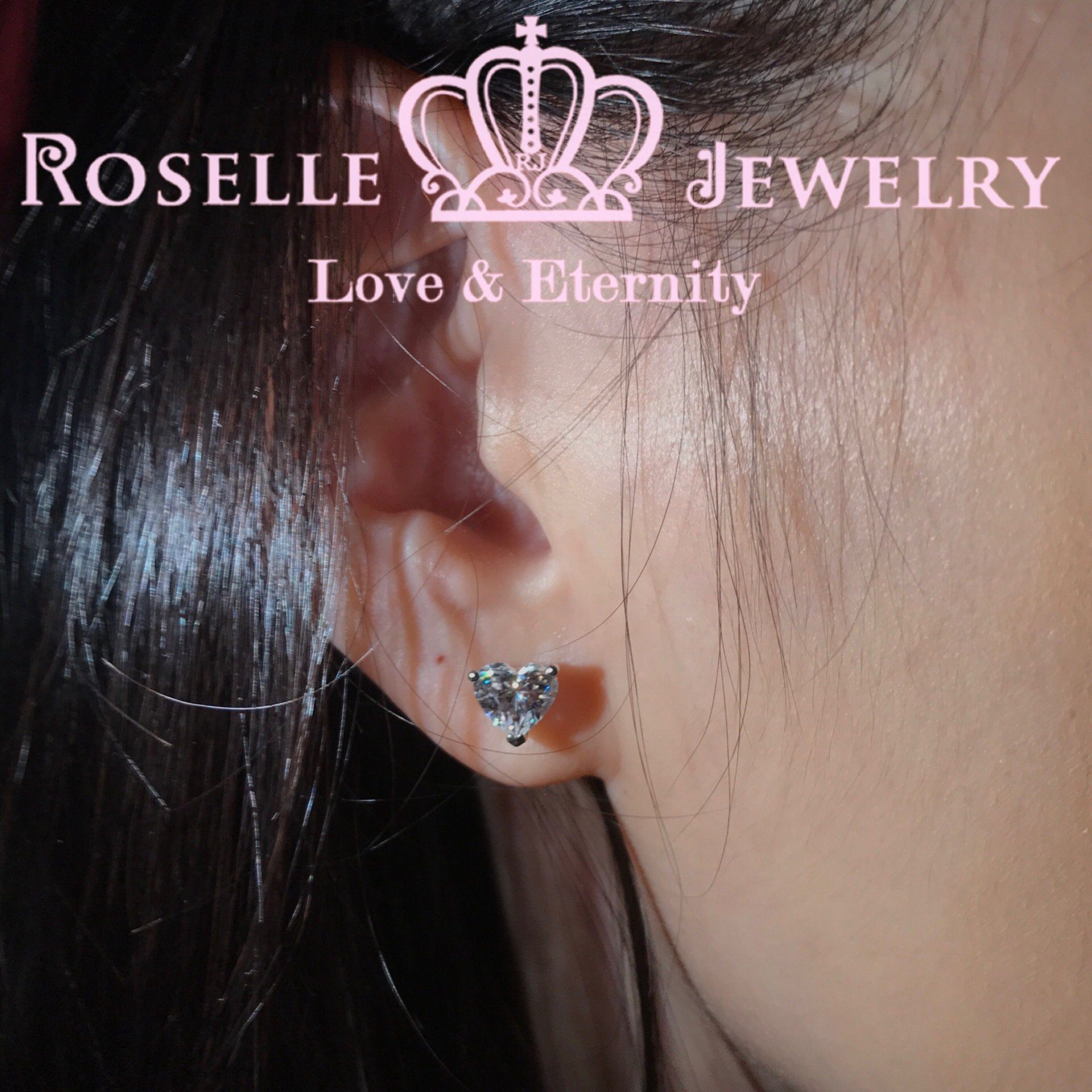 Happy Heart Shape Stud Earrings - Dainty Gold/Silver Valentine's Day Gift for Her - Perfect for Anniversary, Birthday & Romantic Occasions