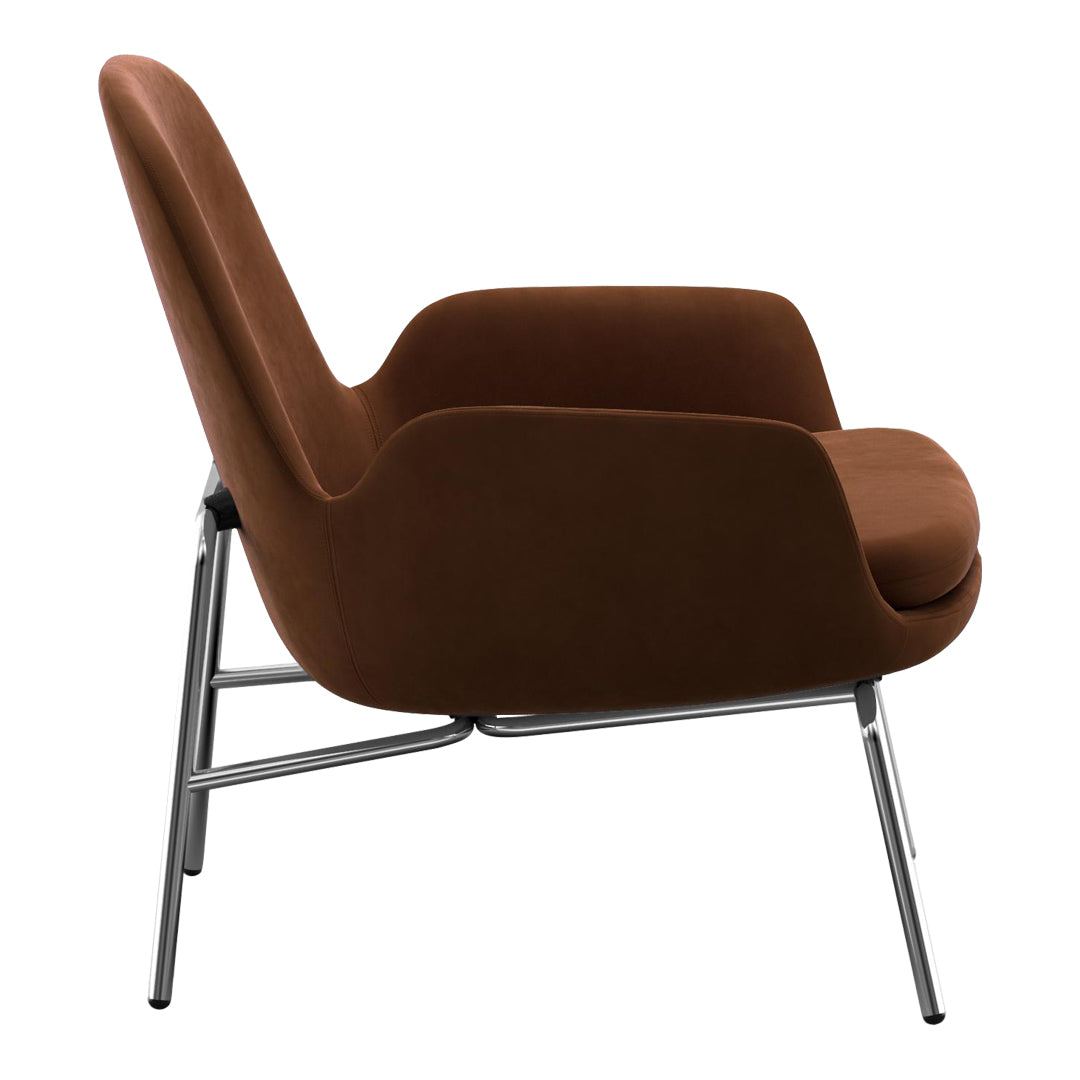 Modern Era Lounge Chair - Low Profile Mid Century Design for Living Room, Bedroom & Office - Comfortable Relaxing Armchair with Wooden Legs