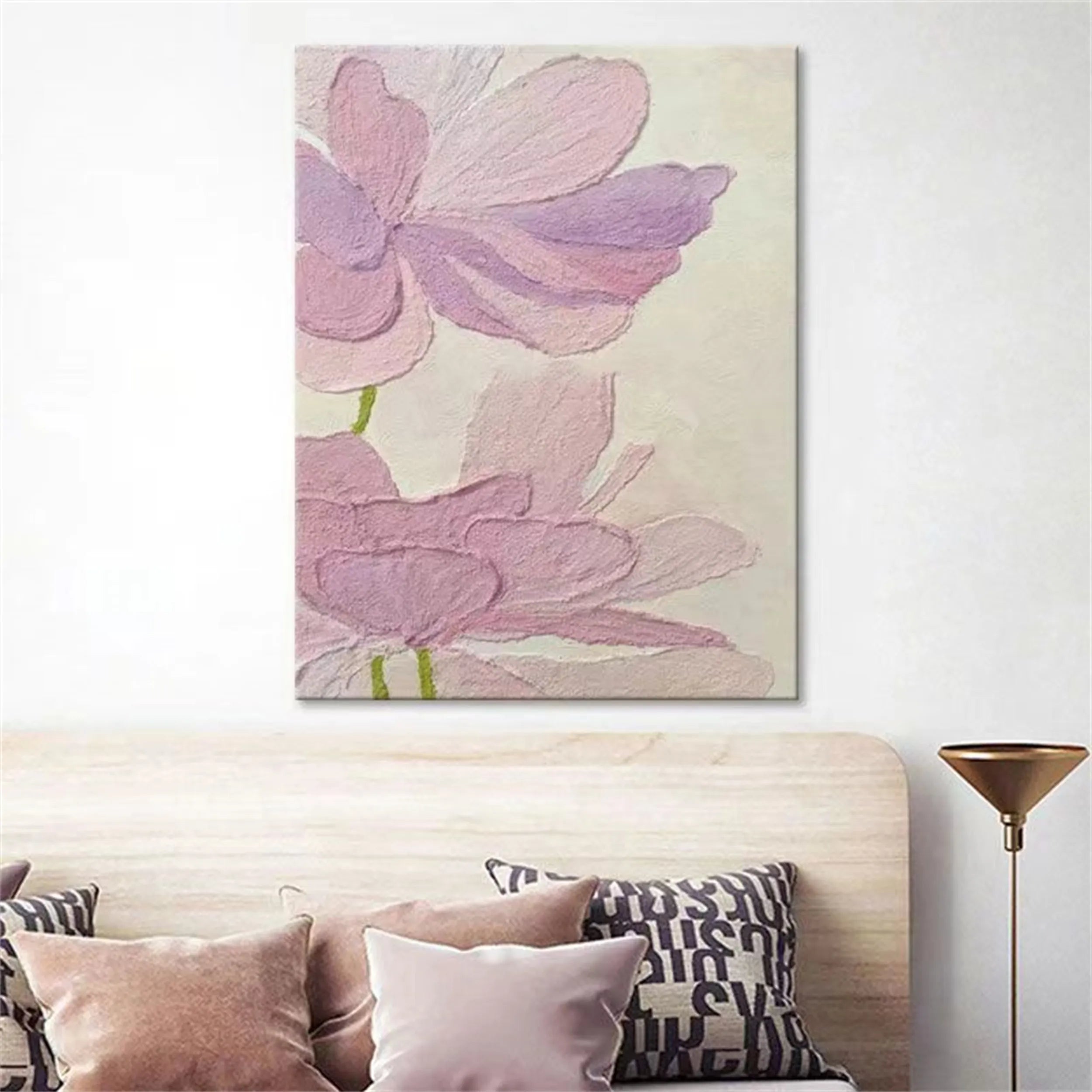 Beautiful Flower and Tree Painting #FT065 - Handmade Canvas Art for Home Decor, Office, and Living Room Wall