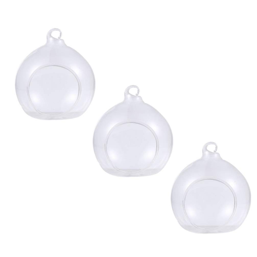 3pcs Clear Christmas Baubles - Iridescent Fillable Plastic Ornaments for Christmas Tree, Party, Birthday & Wedding Decorations (10cm) - Perfect for DIY Crafts, Gift Filling & Holiday Home Decor