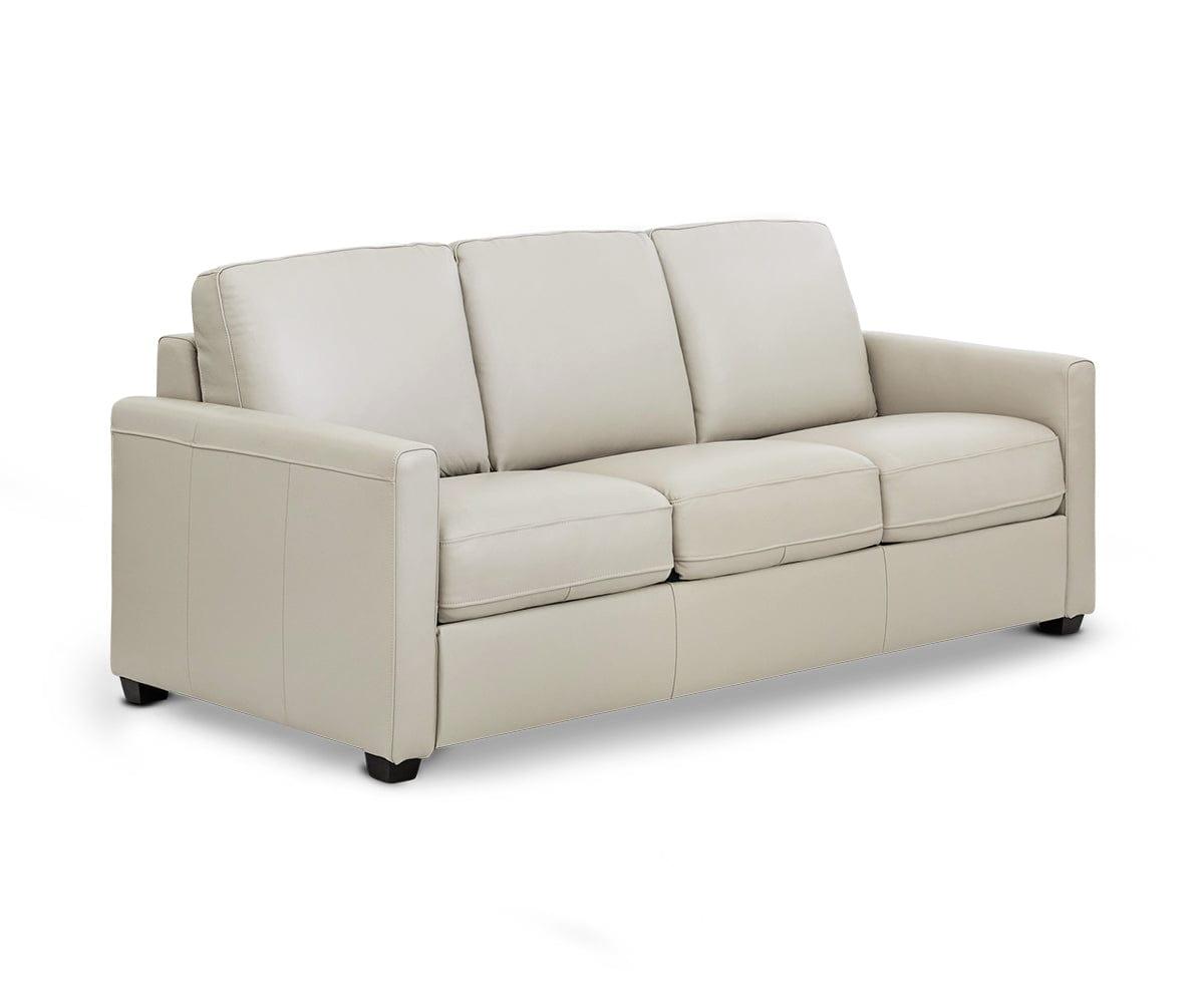 Jonas Leather Queen Sleeper Sofa - Convertible Sofa Bed with Premium Genuine Leather for Living Room, Guest Room & Small Spaces - Perfect for Overnight Guests & Space Saving Solutions