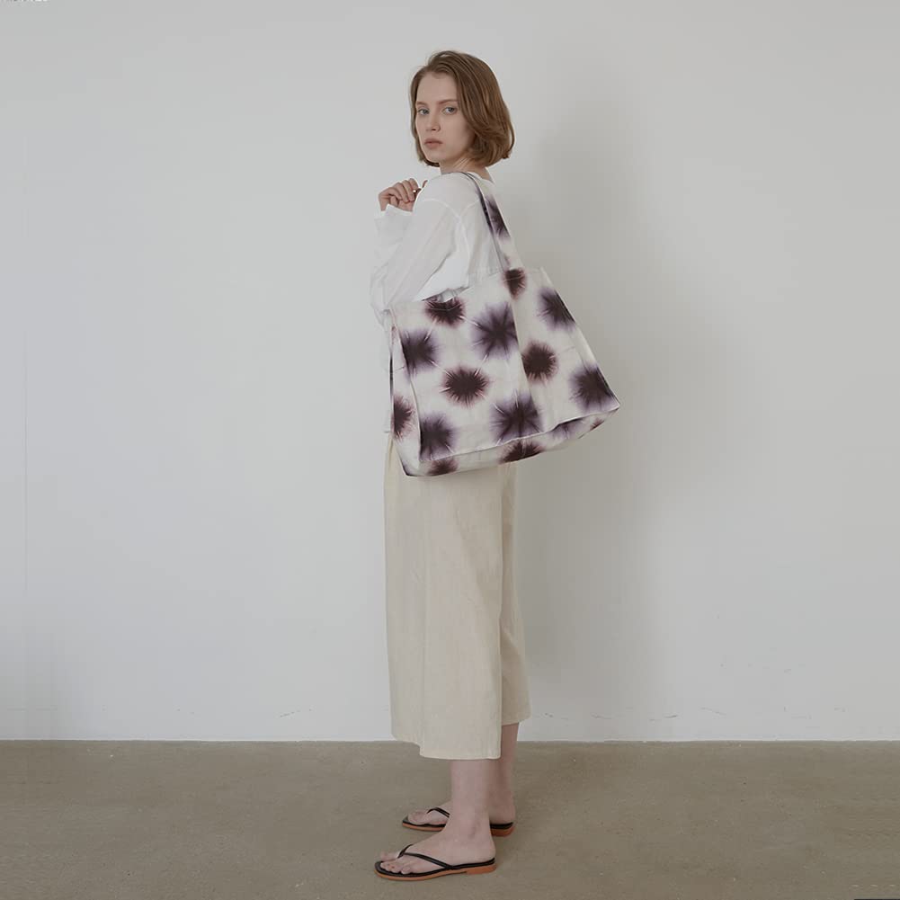 Natural Linen Tote Bag - Handmade Shoulder Bag for Beach & Shopping