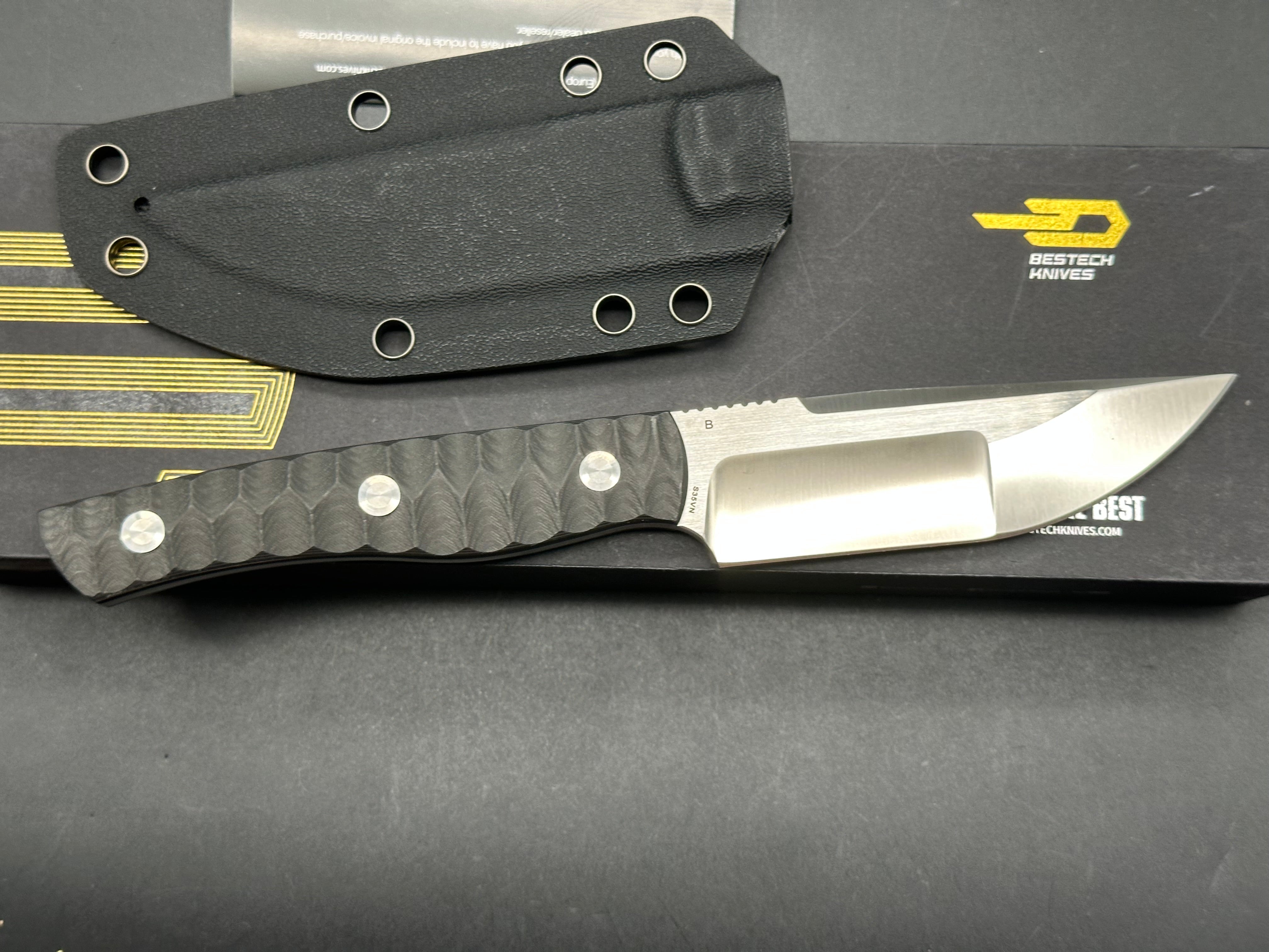 Bestech Heidi Blacksmith 2 Folding Knife - S35VN Steel Blade, Carbon Fiber Handle - EDC, Outdoor Camping & Survival Gear