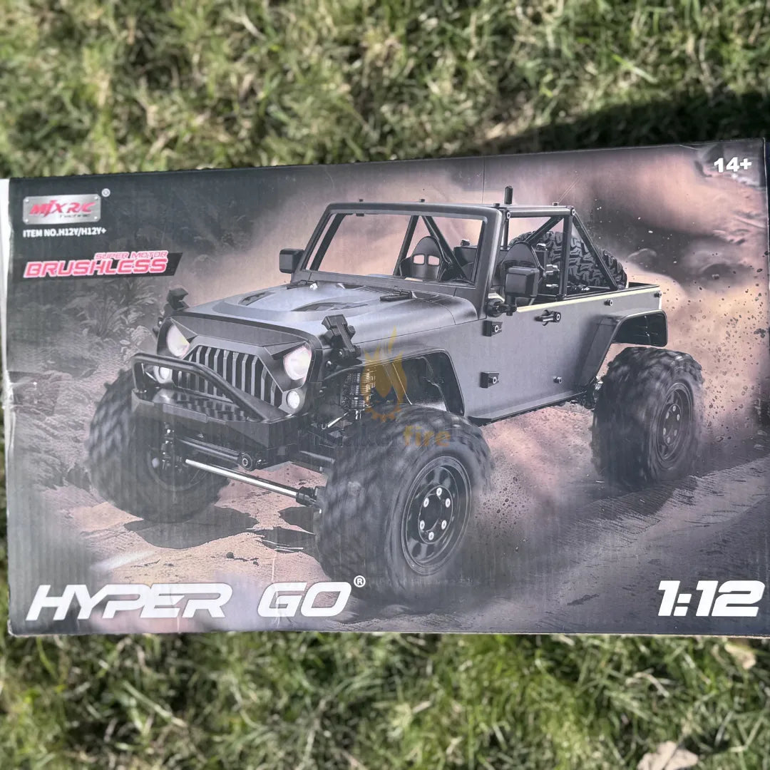 MJX Hyper Go H12Y 1/12 Scale High Speed RC Car - 3650 Brushless Motor, Aluminum Alloy Chassis, Off-Road Remote Control Truck - Perfect for Backyard Racing & Off-Road Bashing