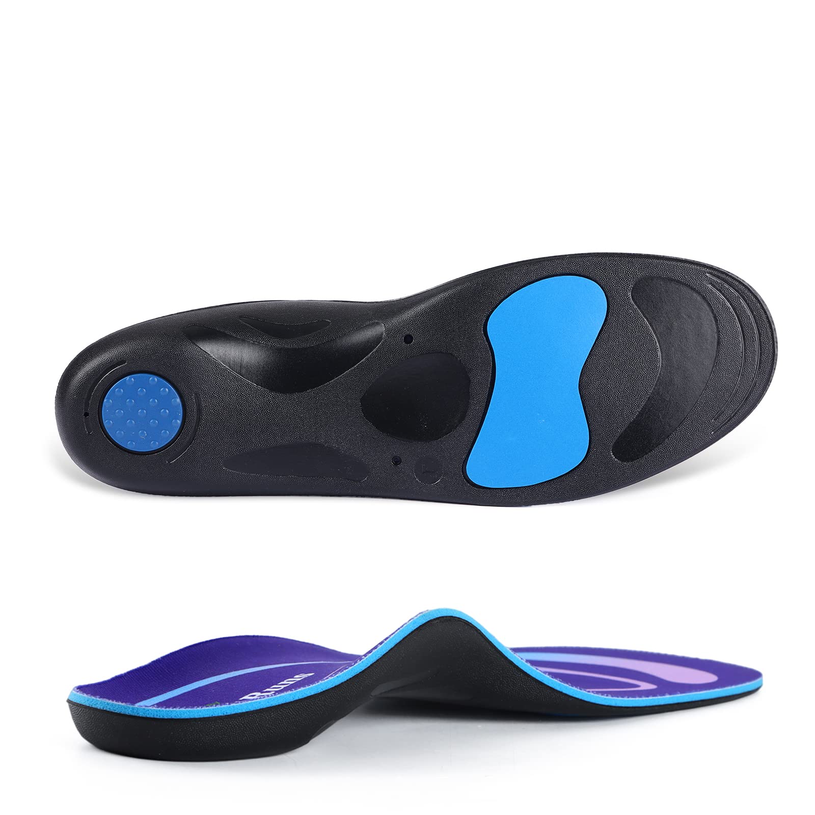 Plantar Fasciitis Arch Support Insoles for Women & Men - Orthotic Shoe Inserts for Running, Work Boots & Athletic Shoes - Relieves Arch Pain, Heel Spurs, Flat Feet & Overpronation - Gel Metatarsalgia Insoles for All-Day Comfort (Ideal for Standing Jobs, Sports & Daily Activities)