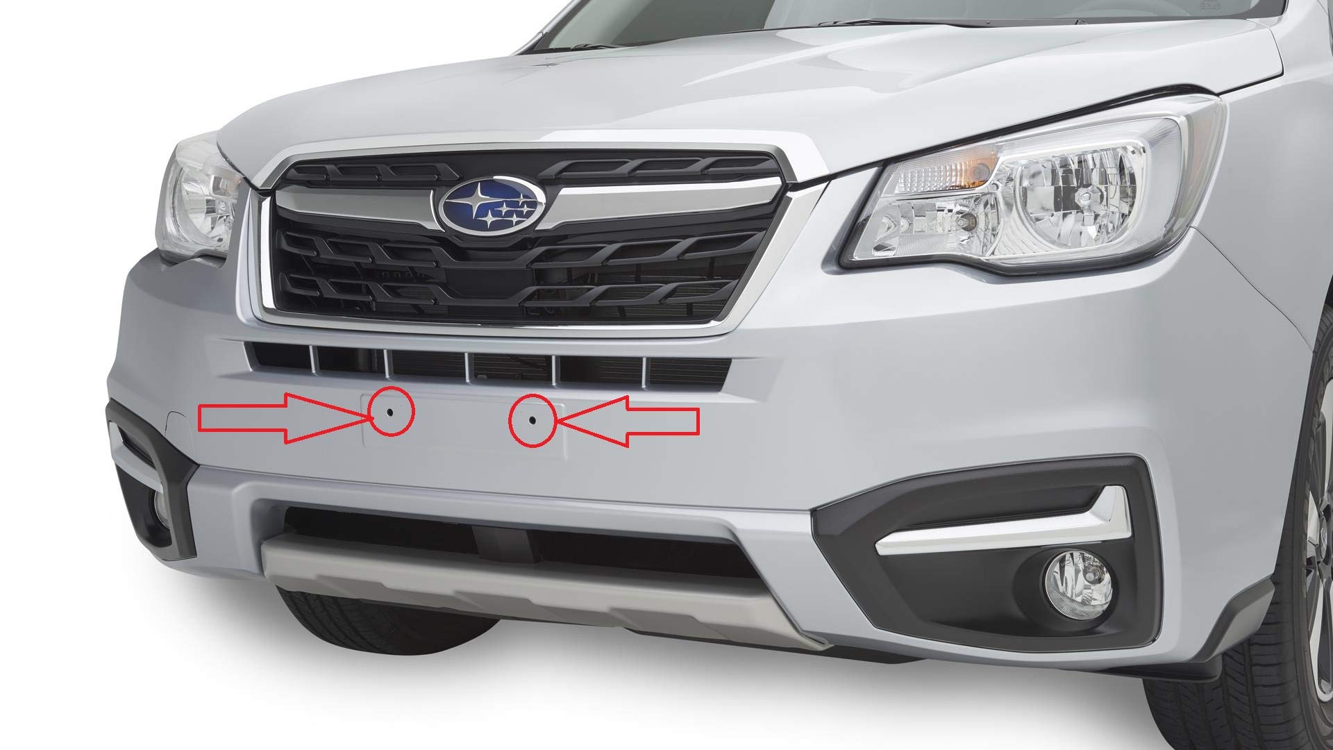 Subaru WRX 2012-2024 Front License Plate Mount Bracket Kit - Round Hole Adapter with 2 Toggle Anchors & Bolts - Universal License Plate Holder for Easy Installation - Perfect for Car Registration & Custom Plate Display