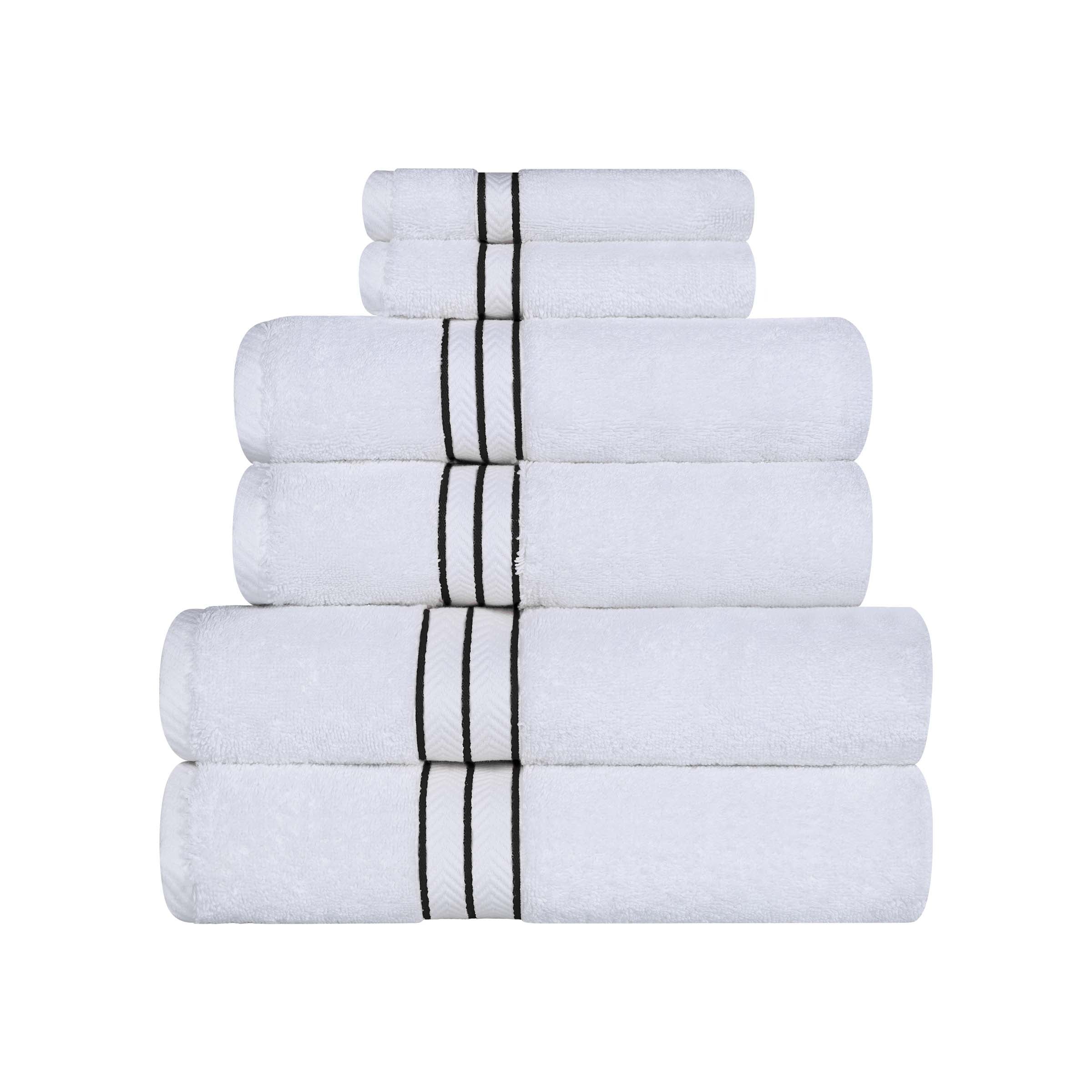 Premium 6-Piece Turkish Cotton Bath Towel Set - Ultra Soft, Highly Absorbent & Quick-Drying - Luxury Spa, Bathroom & Beach Essentials for Home & Travel