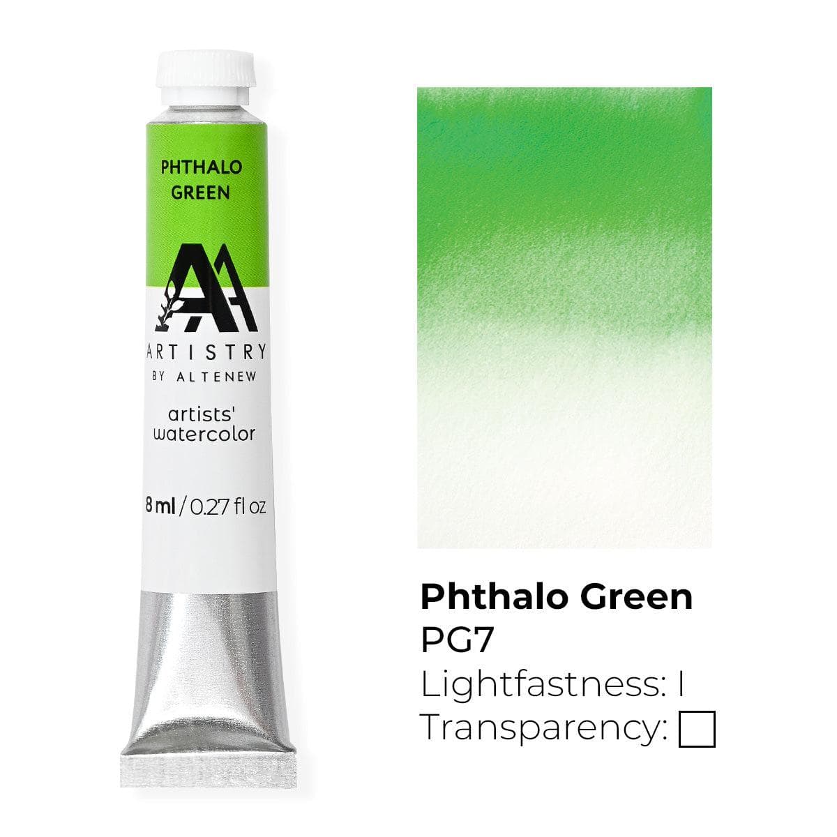 Professional Phthalo Green Watercolor Paint Tube for Artists - Perfect for Landscapes, Botanical Art & Watercolor Techniques
