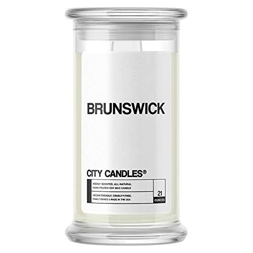 Premium All-Natural Soy Wax Candles 21oz Jar - Handmade in USA, 30+ Fragrances (Brunswick, NOJ, Aloha) - Eco-Friendly Home Decor, Relaxing Aromatherapy & Romantic Ambiance for Living Room, Bedroom, Spa