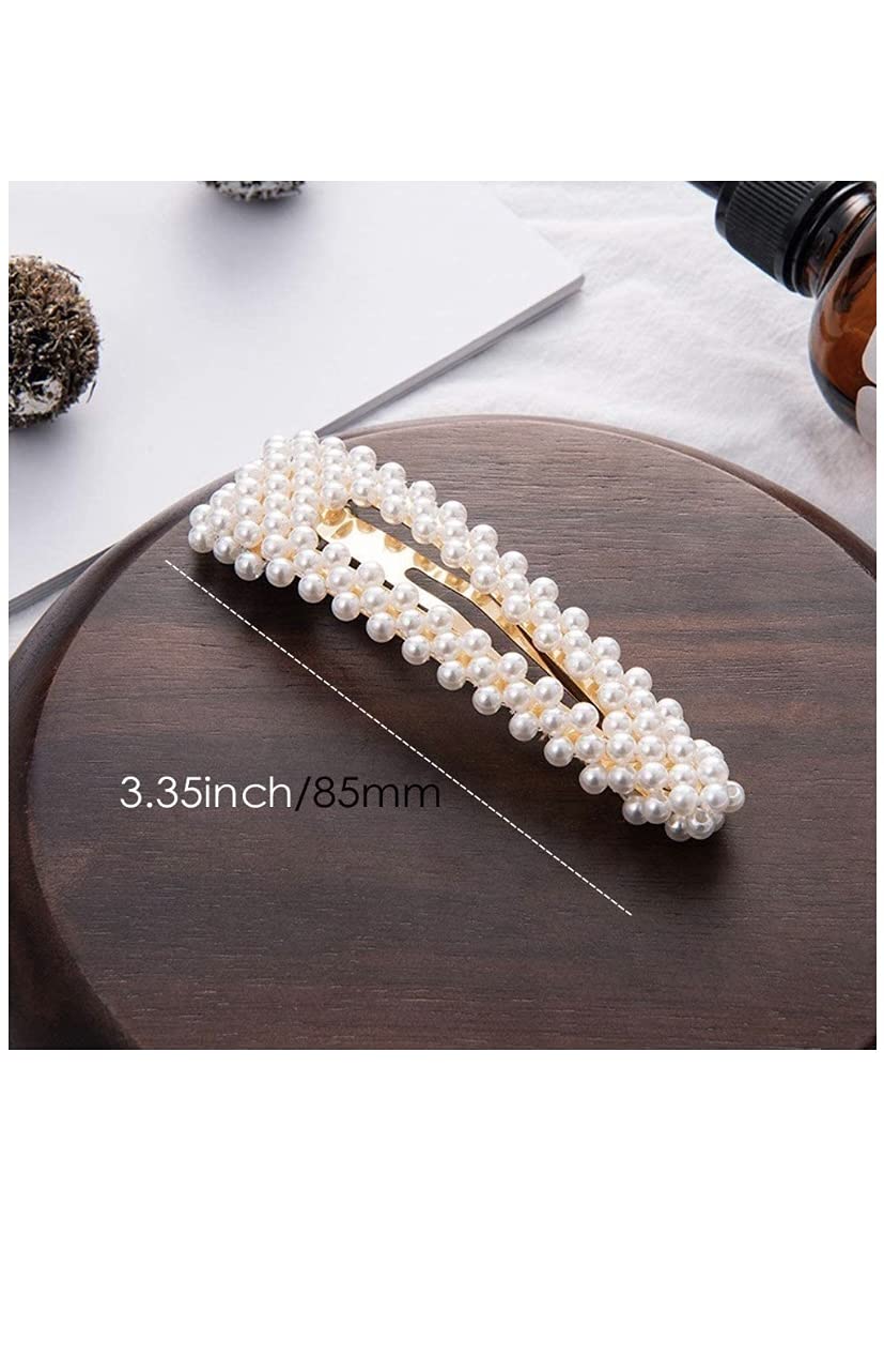 Elegant Gold Pearl Hair Clips for Women & Girls – 2-Piece Bridal Hair Accessories Set | Perfect for Weddings, Parties & Everyday Style