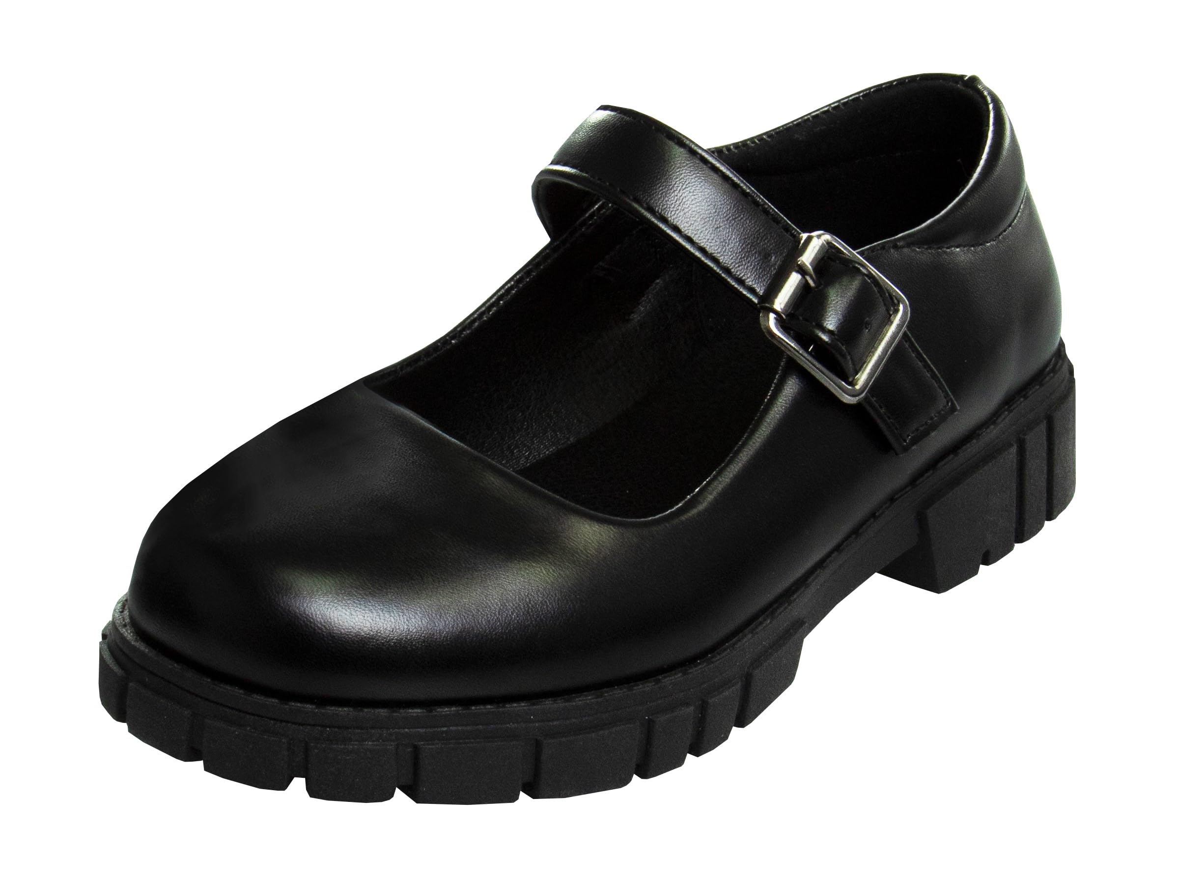 French Toast Girls' Round Toe Ankle Strap Mary Jane School Shoes - Chunky Platform Oxford Dress Pumps for Kids - Black, Navy, Brown (Size 12-5 Little/Big Kid) - Perfect for School, Parties & Special Occasions