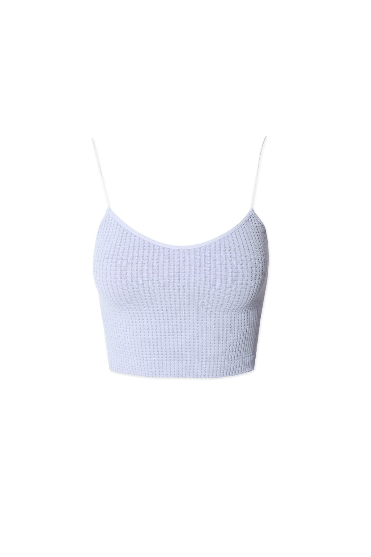 NIKIBIKI Women's Seamless Waffle Crop Top Cami - Made in USA - One Size - Perfect for Yoga, Gym & Casual Wear