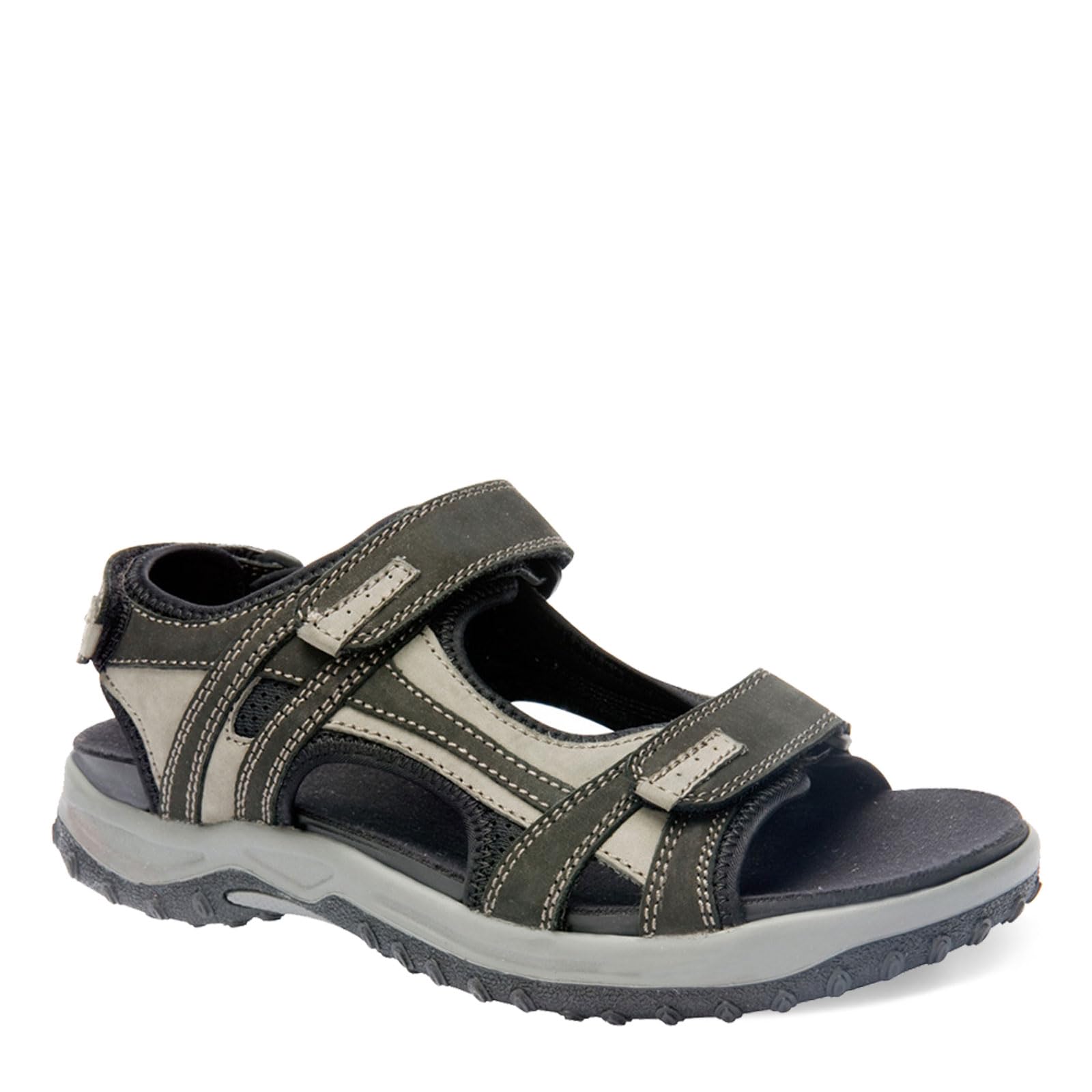 **Drew Shoe Men's Warren Leather Open Toe Sport Sandals – Comfortable & Durable for Walking, Hiking & Outdoor Adventures**