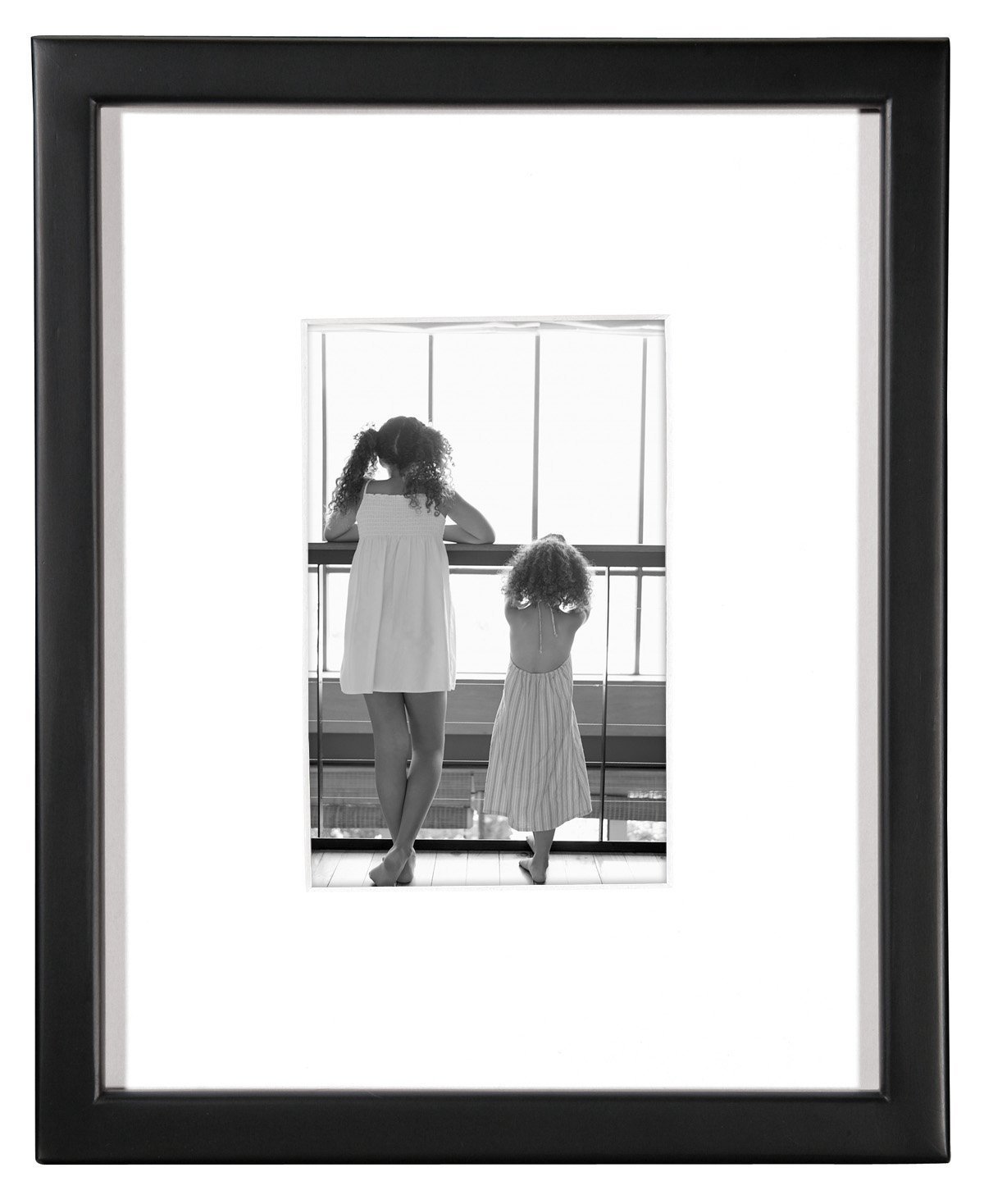 MCS Frames - 8x10 Picture Frame with 4x6 Mat, Black - Perfect for Wall Decor, Home Office, and Gift Giving