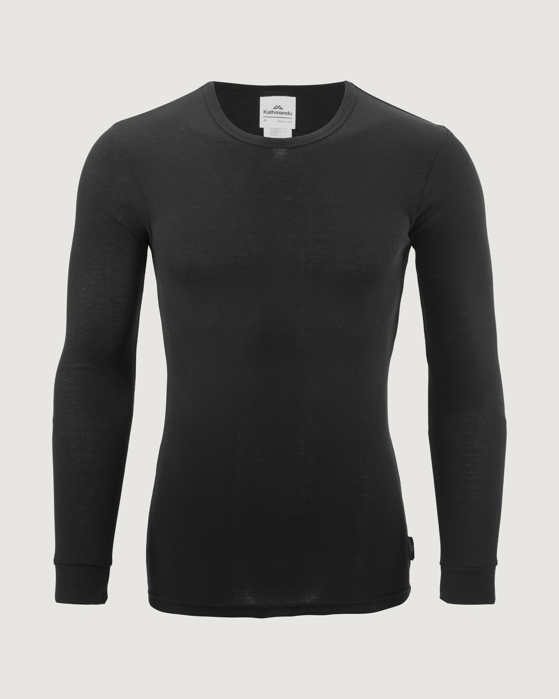 KMDCore Women's Long Sleeve T-Shirt - Soft Stretch Basic Top for Casual Wear (Black) | Perfect for Layering, Office & Everyday Outfits