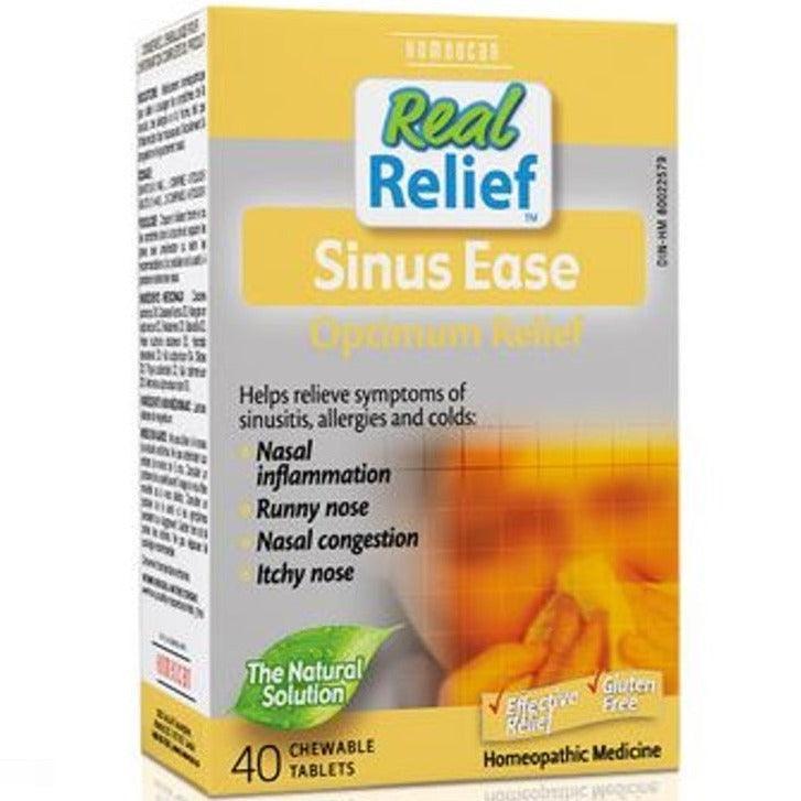 Homeocan Sinus Ease 40 Chewable Tablets | Natural Sinus Relief for Adults & Kids | Allergy & Congestion Relief | Travel & Seasonal Comfort