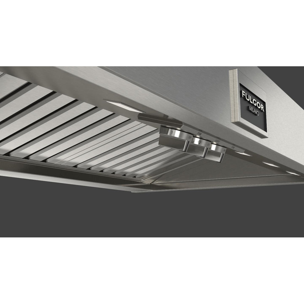 Fulgor Milano 48 Inch 1000 CFM Professional Stainless Steel Under Cabinet Range Hood with Knob Control - Model F6PH48DS1 | Perfect for Modern Kitchens, Restaurants & Heavy Cooking