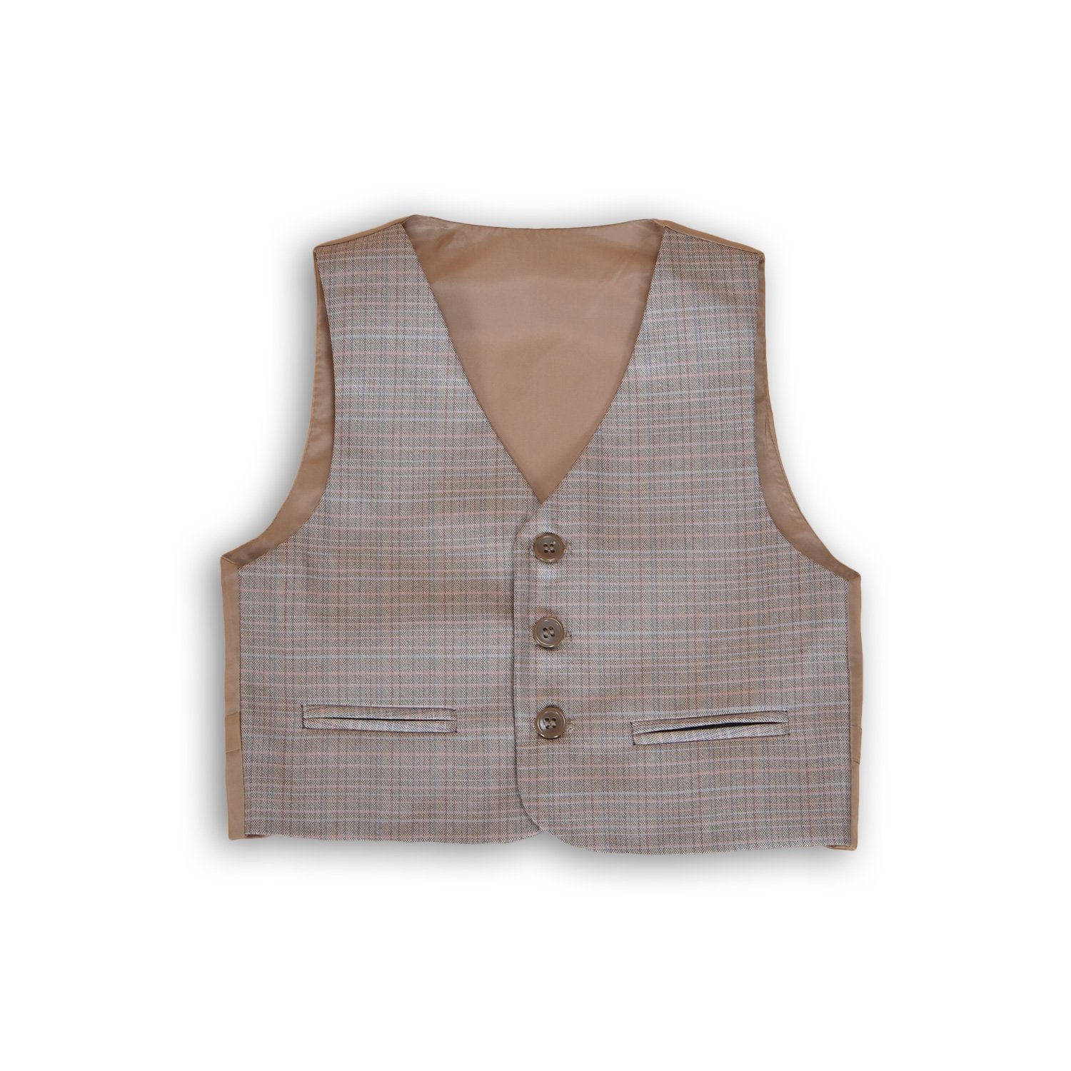 Boys Beige Suit 5-Piece Set for Wedding & Prom - Page Boy Party Outfit