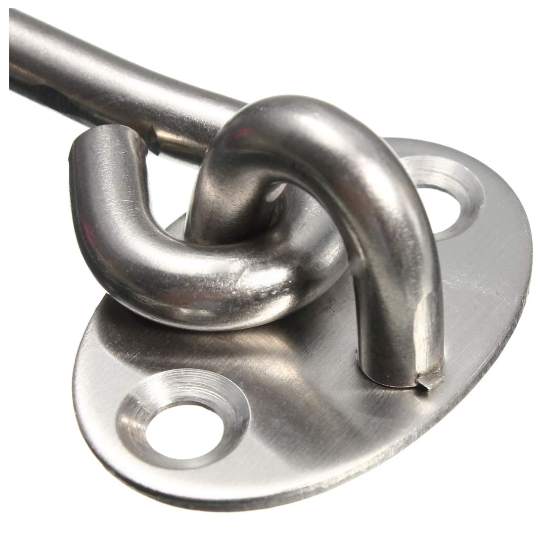 Heavy Duty Stainless Steel Cabin Hook - 14 Inch Solid Thickened Lock Hook and Eye Latch for Doors, Windows, Bathrooms | Secure Sliding Doors, Screen Doors & Cabinets